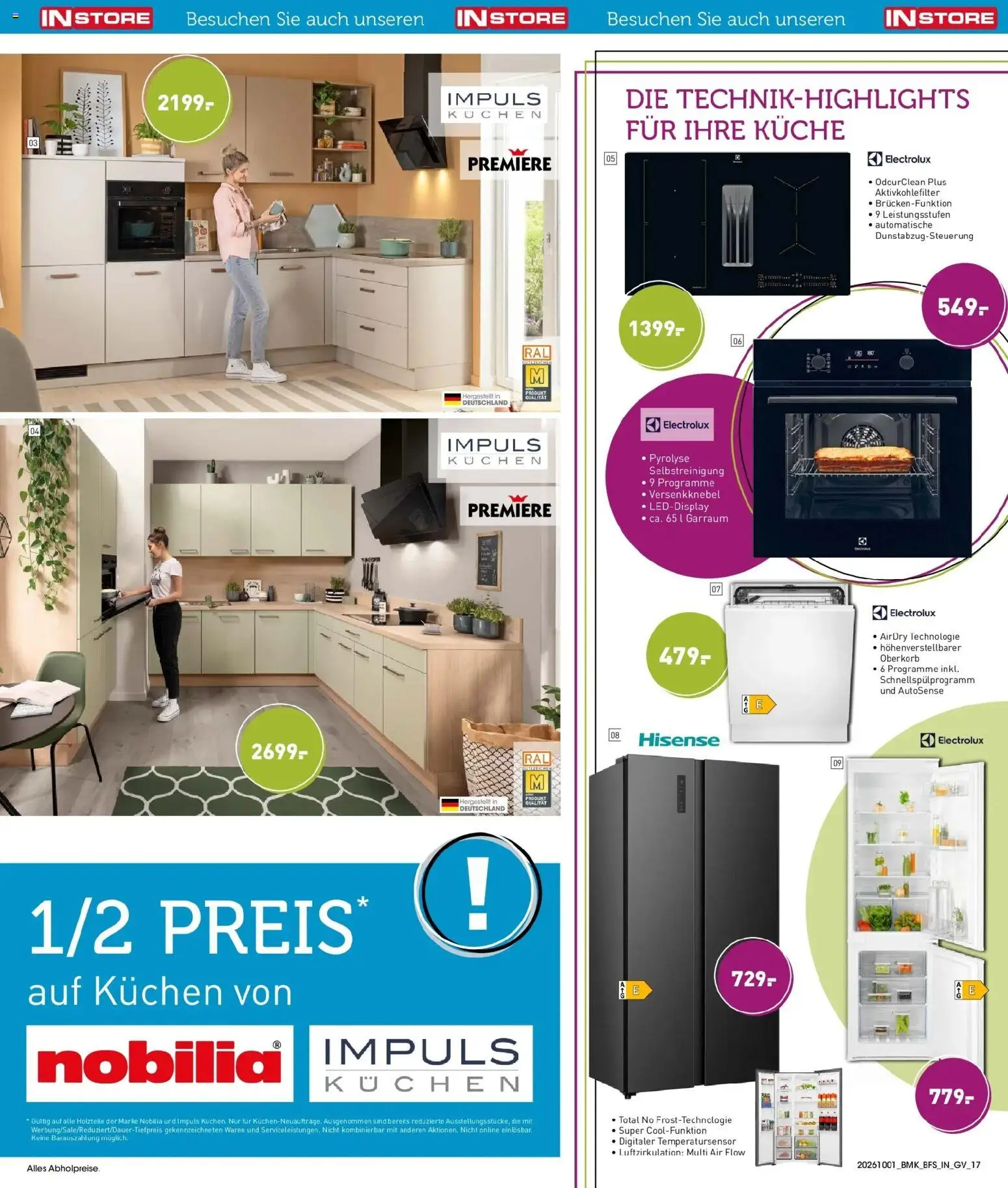 Möbel Martin Aktueller Prospekt (ab 01.10.2026) zum Blättern | Seite: 17 | Produkte: Hisense, Küche, Kuchen