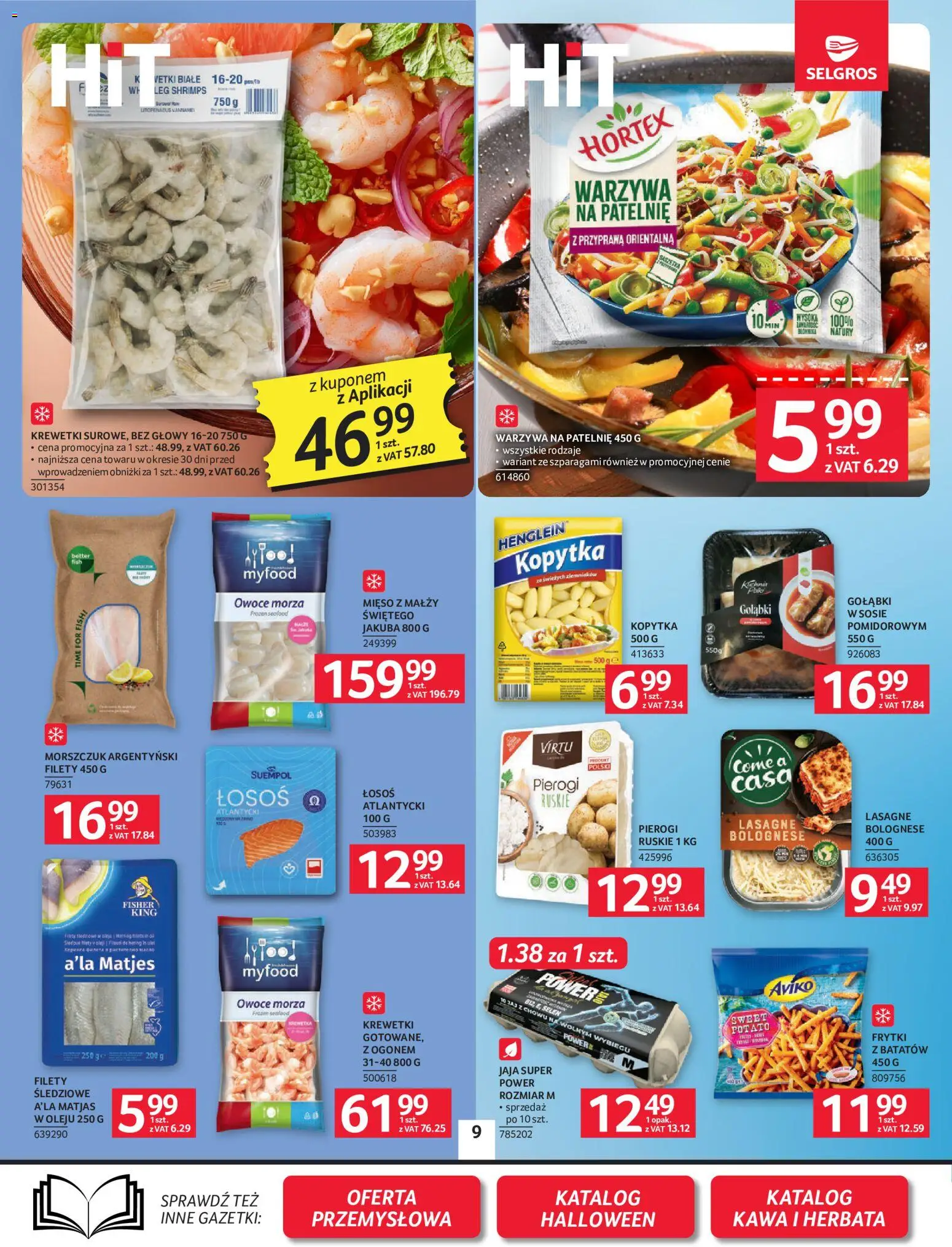 Selgros cash&carry gazetka od 08.10.2026 | Strona: 9 | Produkty: Lasagne, Morszczuk, Herbata, Warzywa