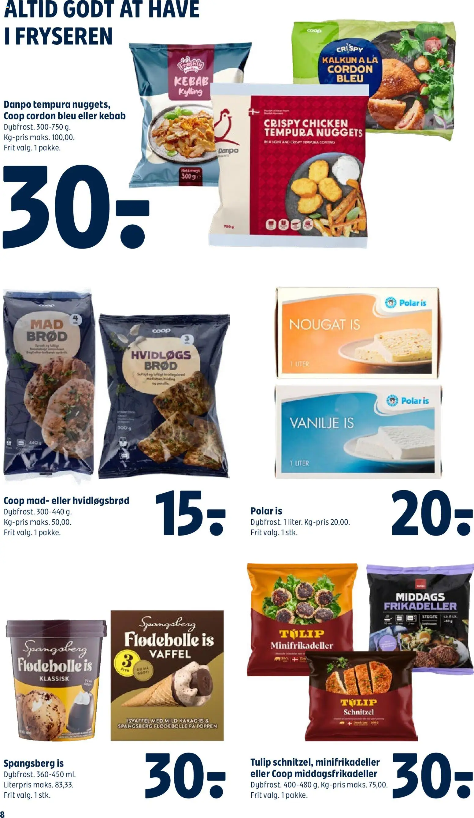 Coop 365 tilbudsavis – gyldig fra 13/08/2026 | Side: 10 | Produkter: Nuggets, Is, Frikadeller, Nougat