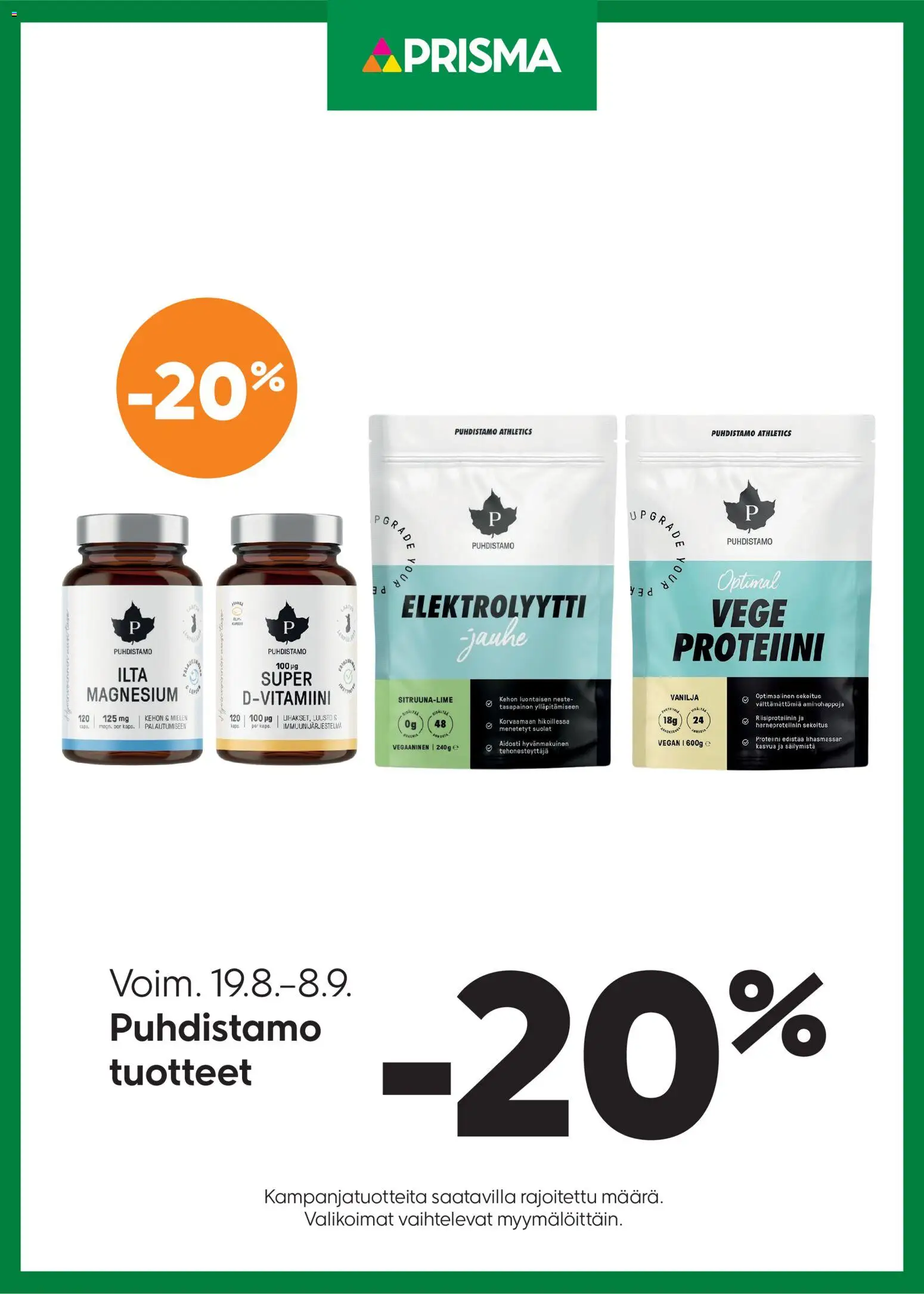 Prisma - Puhdistamo tuotteet – voimassa 19/08/2026 alkaen | Sivu: 1 | Tuotteet: Jauhe