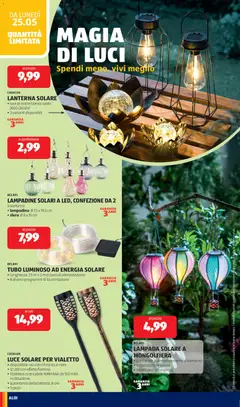 Anteprima del volantino LAMPADA SOLARE A MONGOLFIERA, si accende automaticamente al tramonto, alimentazione solare, adatto per uso esterno valido a partire dal 25.05.2026 | Pagina: 28