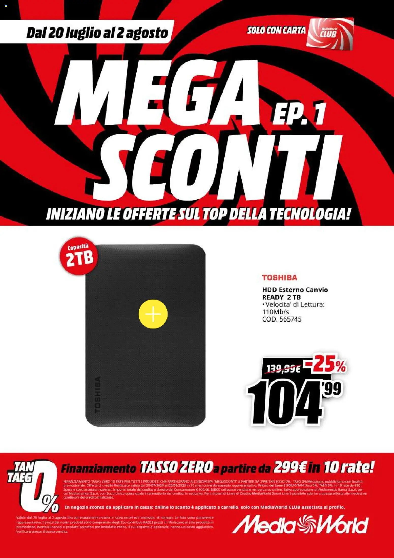 Volantino Media World del 20/07/2026 | Pagina: 43