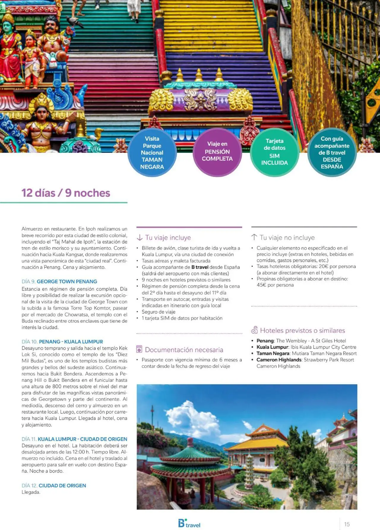 B the travel brand Viajeros Expertos Internacional 2026 │ válido desde el 03/10/2025 | Página: 15 | Productos: Maleta, Bebidas