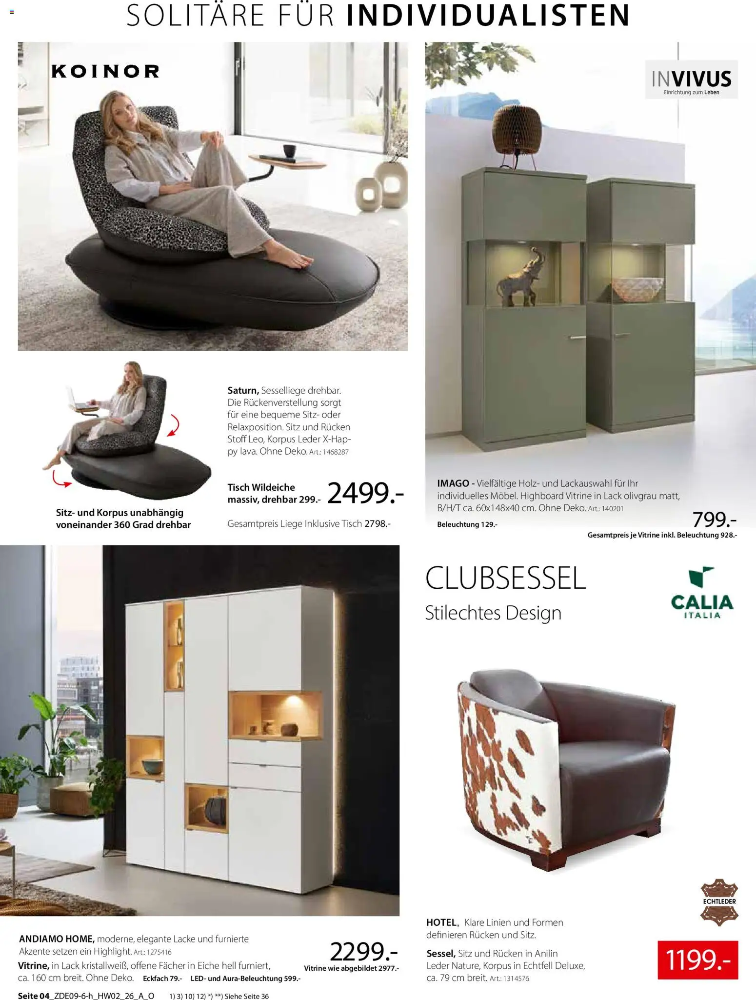 Zurbrüggen Prospekt – gültig ab 30.09.2026 | Seite: 8 | Produkte: HIghboard, Vitrine, Tisch, Liege
