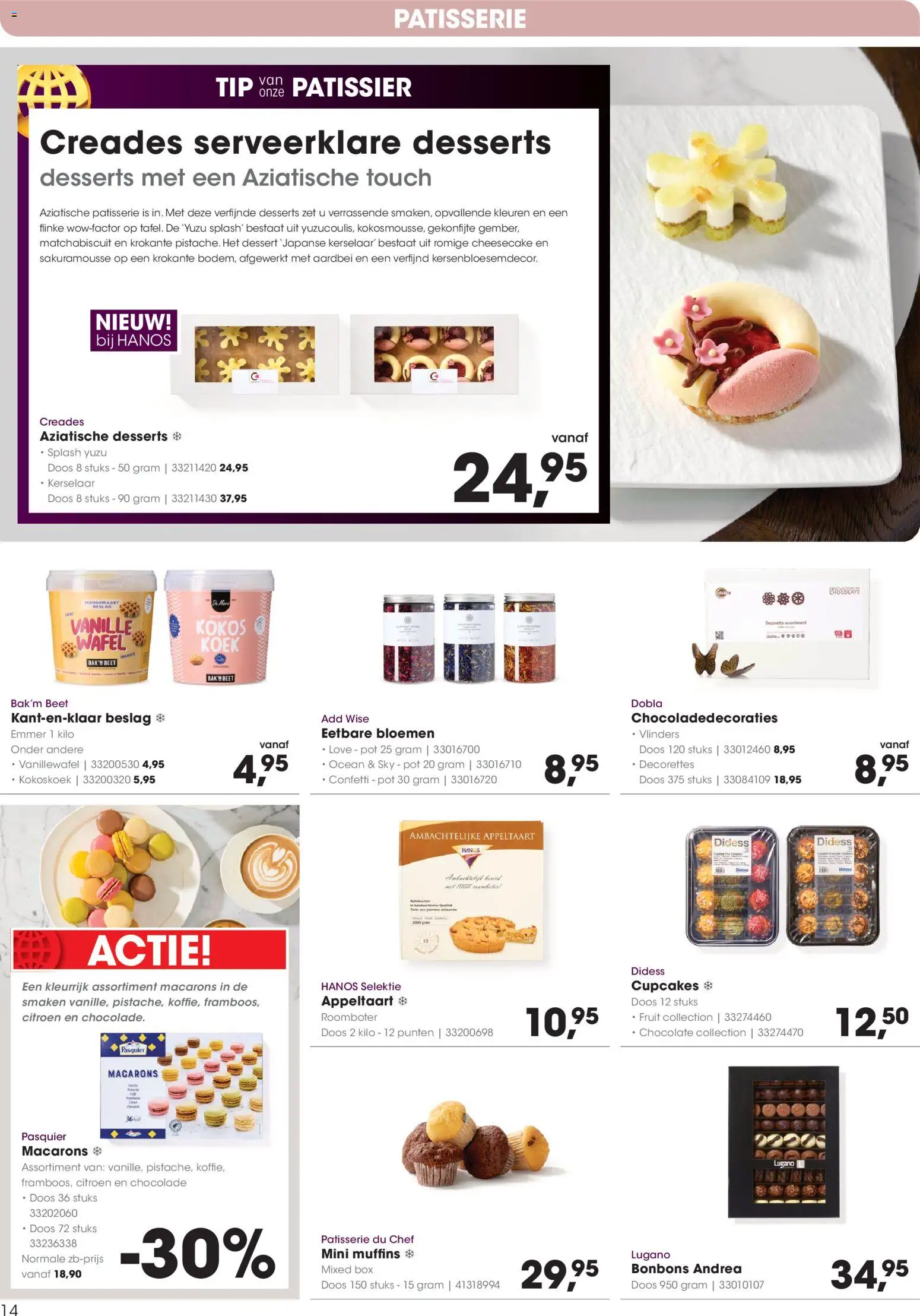 {H1} | Pagina: 14 | Producten: Chocolade, Roomboter, Dessert, Aardbei