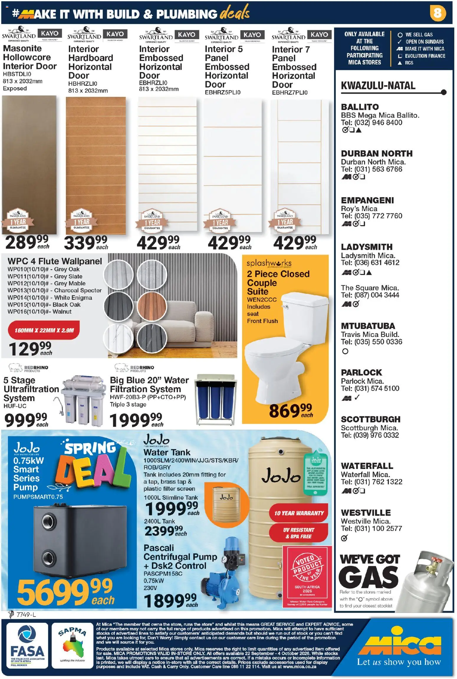 New MICA catalogue – valid from 22/09/2026 | Page: 11 | Products: Phone, Tank, Stock, Water