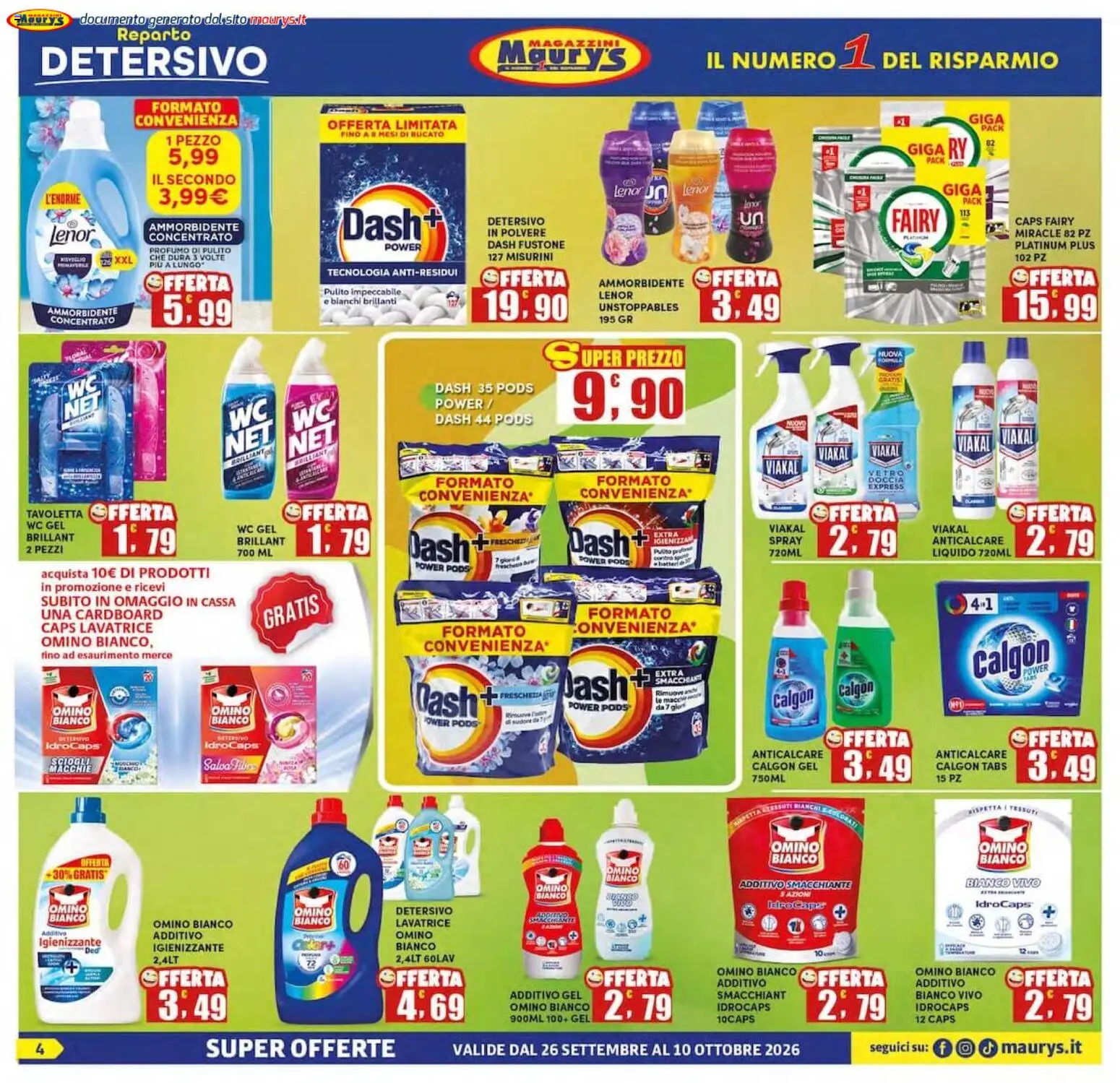 Volantino Maury's del 26/09/2026 | Pagina: 4
