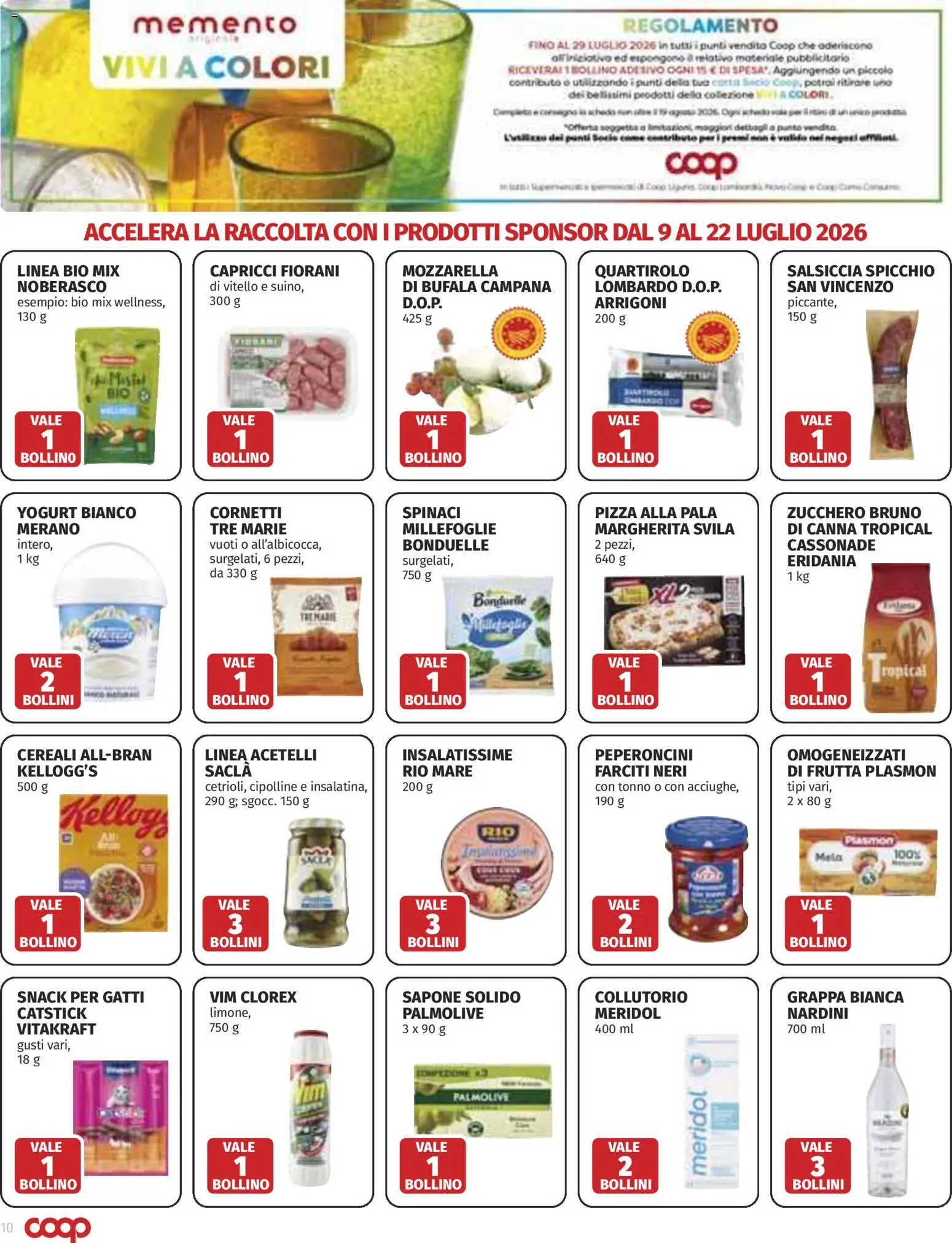 Volantino COOP del 09/07/2026 | Pagina: 10 | Prodotti: Sapone, Vitello, Grappa, Cipolline