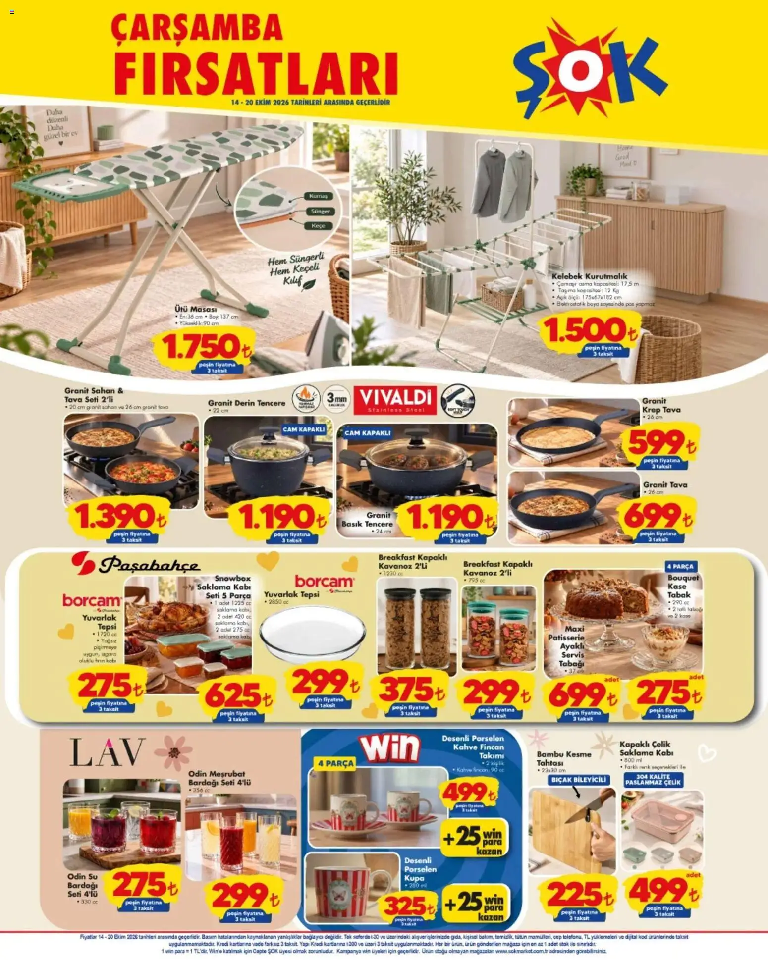 Şok Market Katalog - 14 Ekim 2026 tarihinden itibaren geçerlidir | Sayfa: 3 | Ürünler: Kaşe, Su, Tepsi, Bağlayıcı