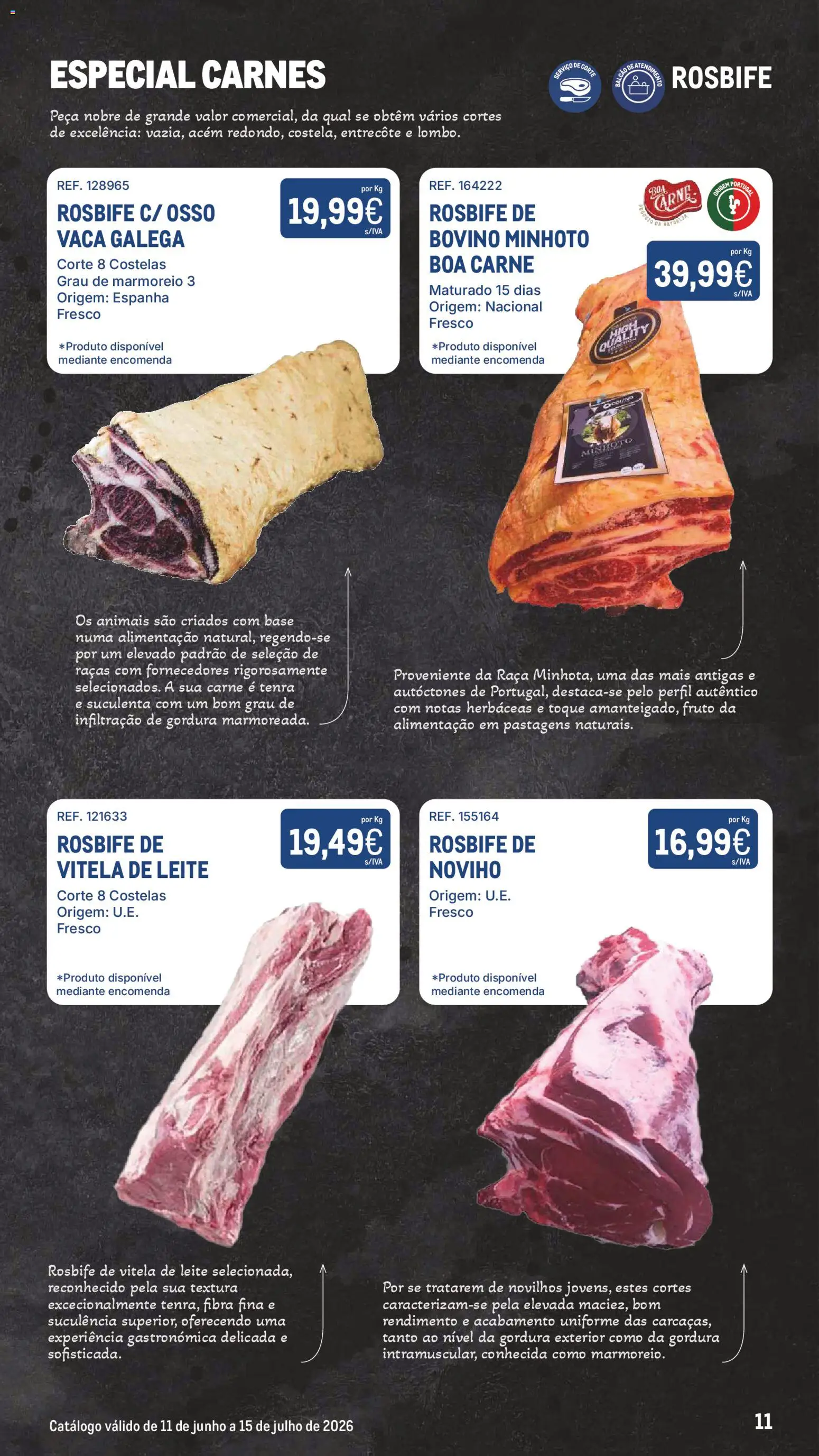 Makro Especial Carnes │ válido de 11.06.2026 | Página: 11 | Produtos: Vitela, Base, Leite, Carne