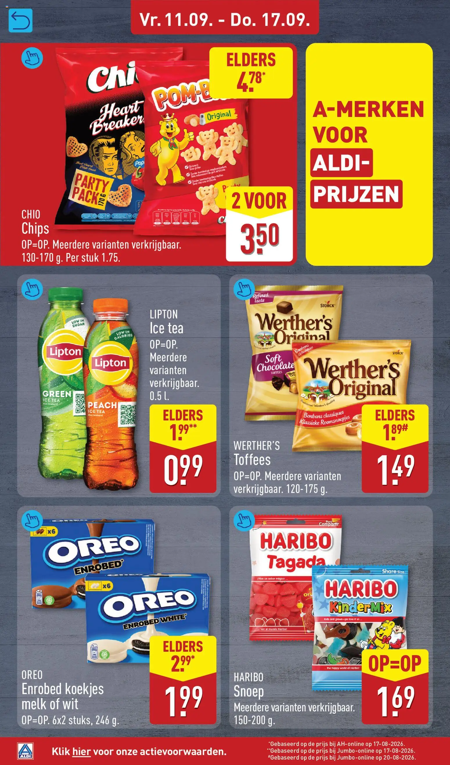 {H1} | Pagina: 4 | Producten: Snoep, Melk, Chips, Koekjes