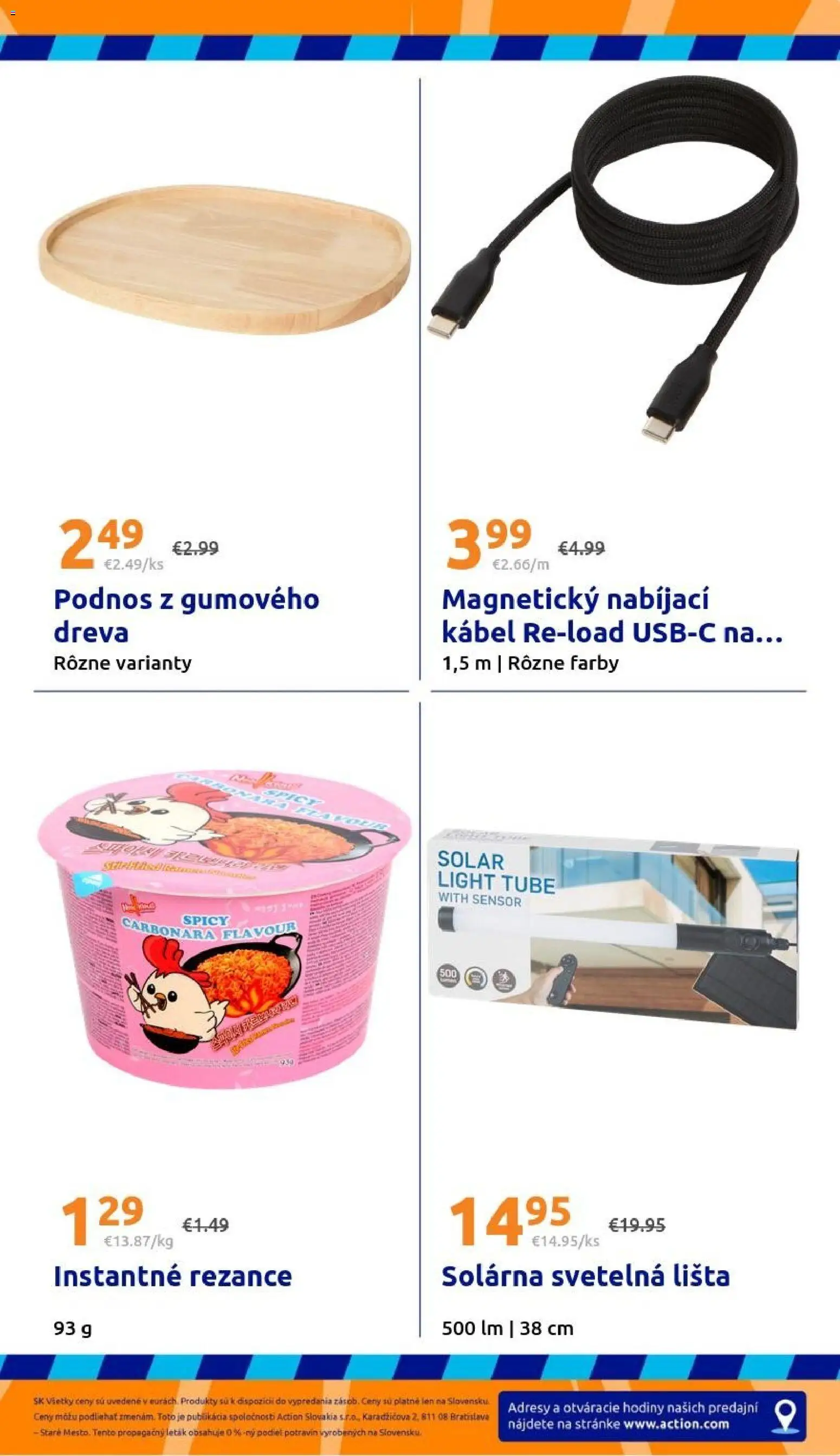 Nové Action akcie – leták je platný od 23.09.2026 | Strana: 31 | Produkty: Hodiny, Rezance, Kábel