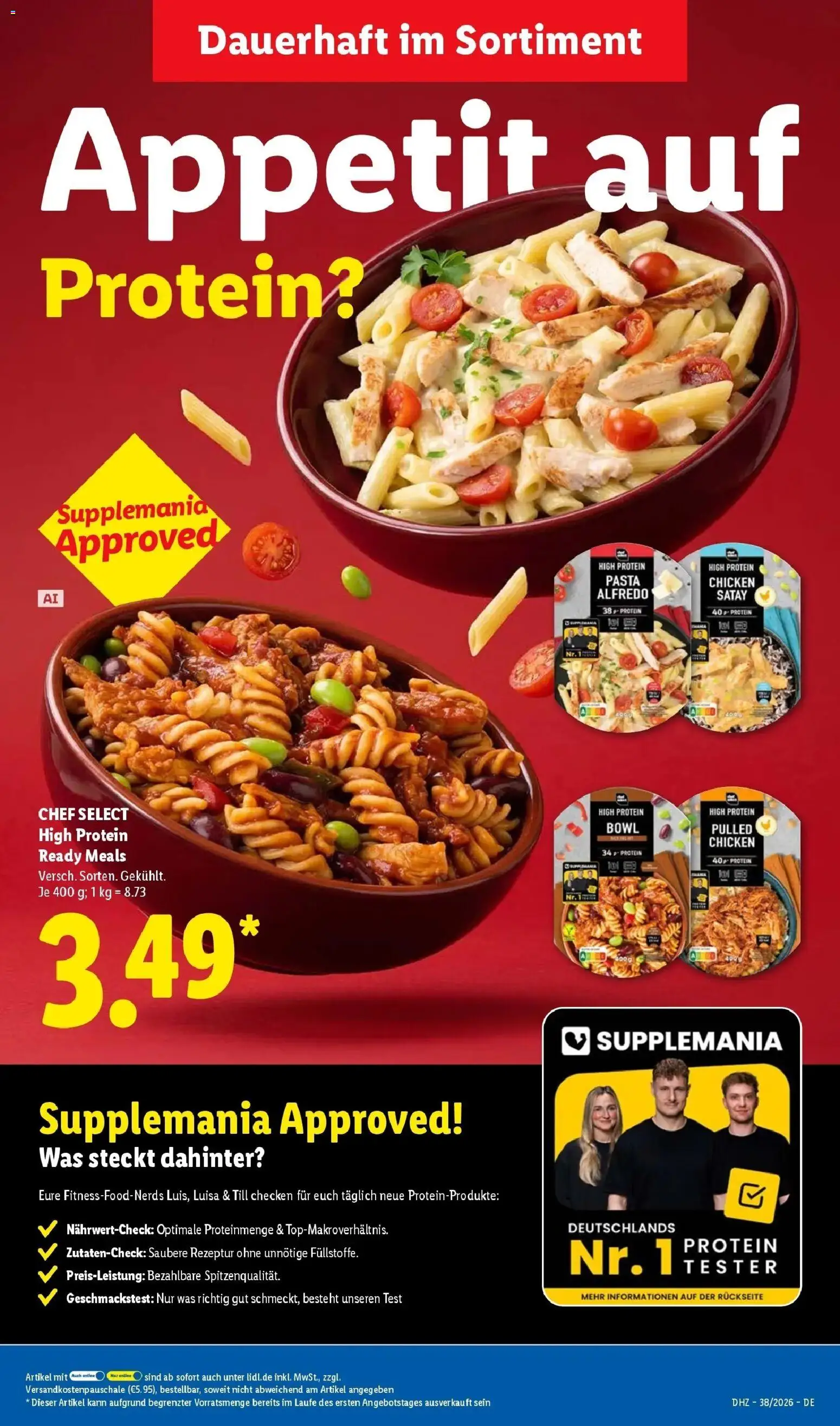 Lidl Prospekt Hof-innenstadt (ab 14.09.2026) zum Blättern » Angebote | Seite: 7 | Produkte: Pasta