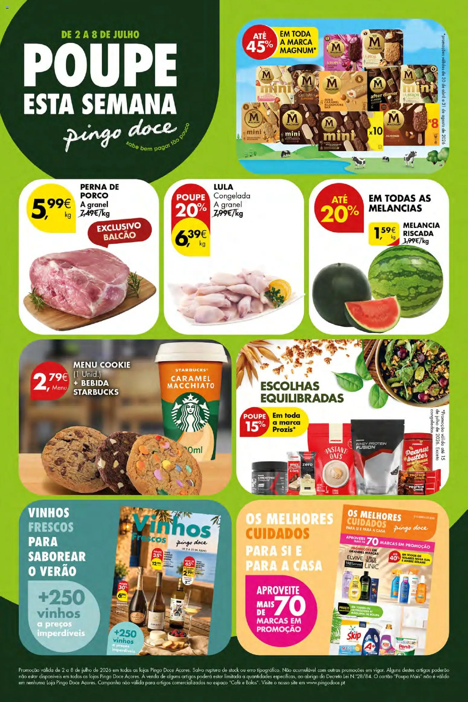 Pingo Doce Poupe Esta Semana Açores │ válido de 02/07/2026 | Página: 1 | Produtos: Café, Persil, Whey protein, Bebida