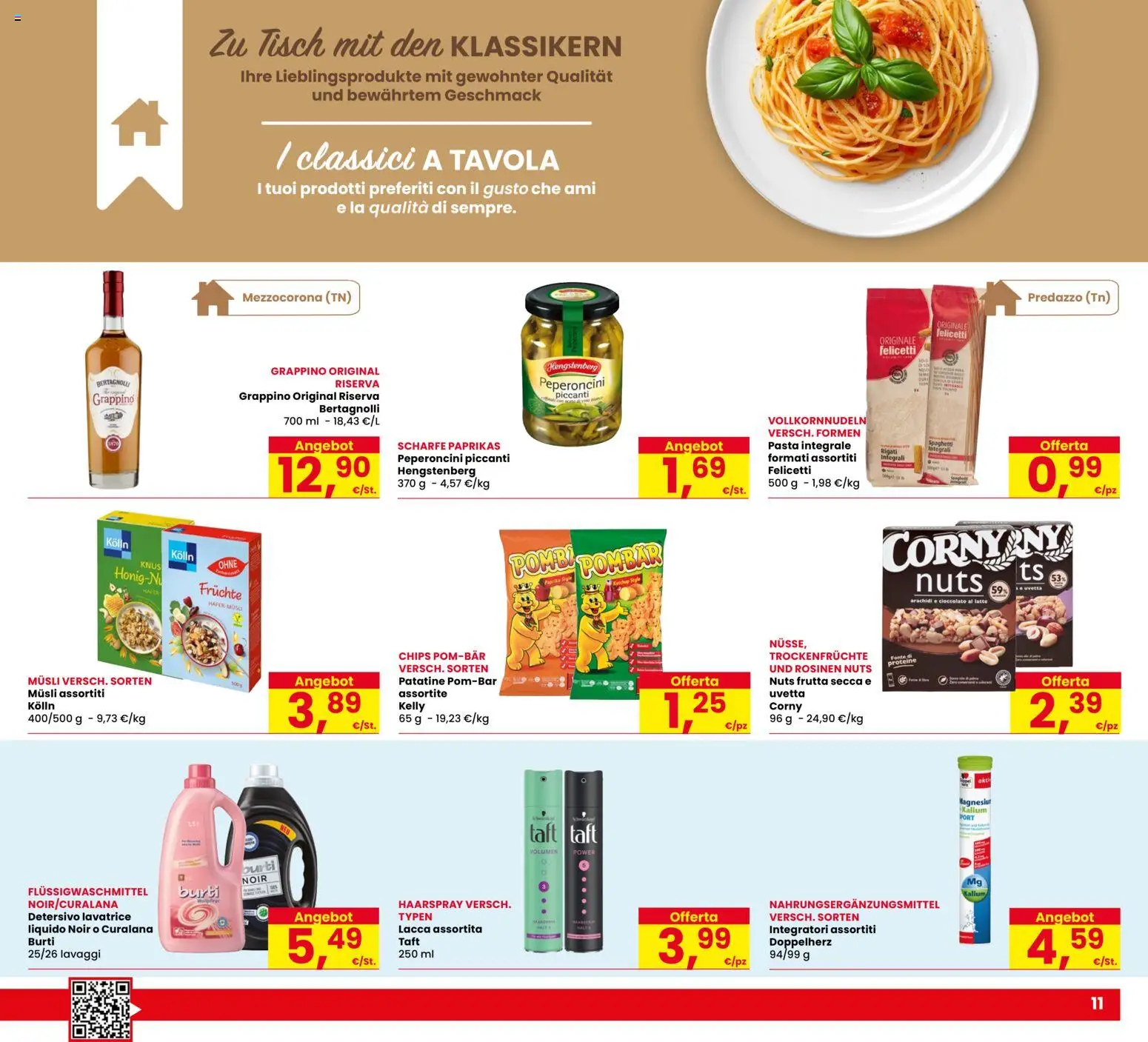 Volantino Eurospar del 03/09/2026 | Pagina: 11 | Prodotti: Lacca, Cioccolato, Pasta, Lavatrice
