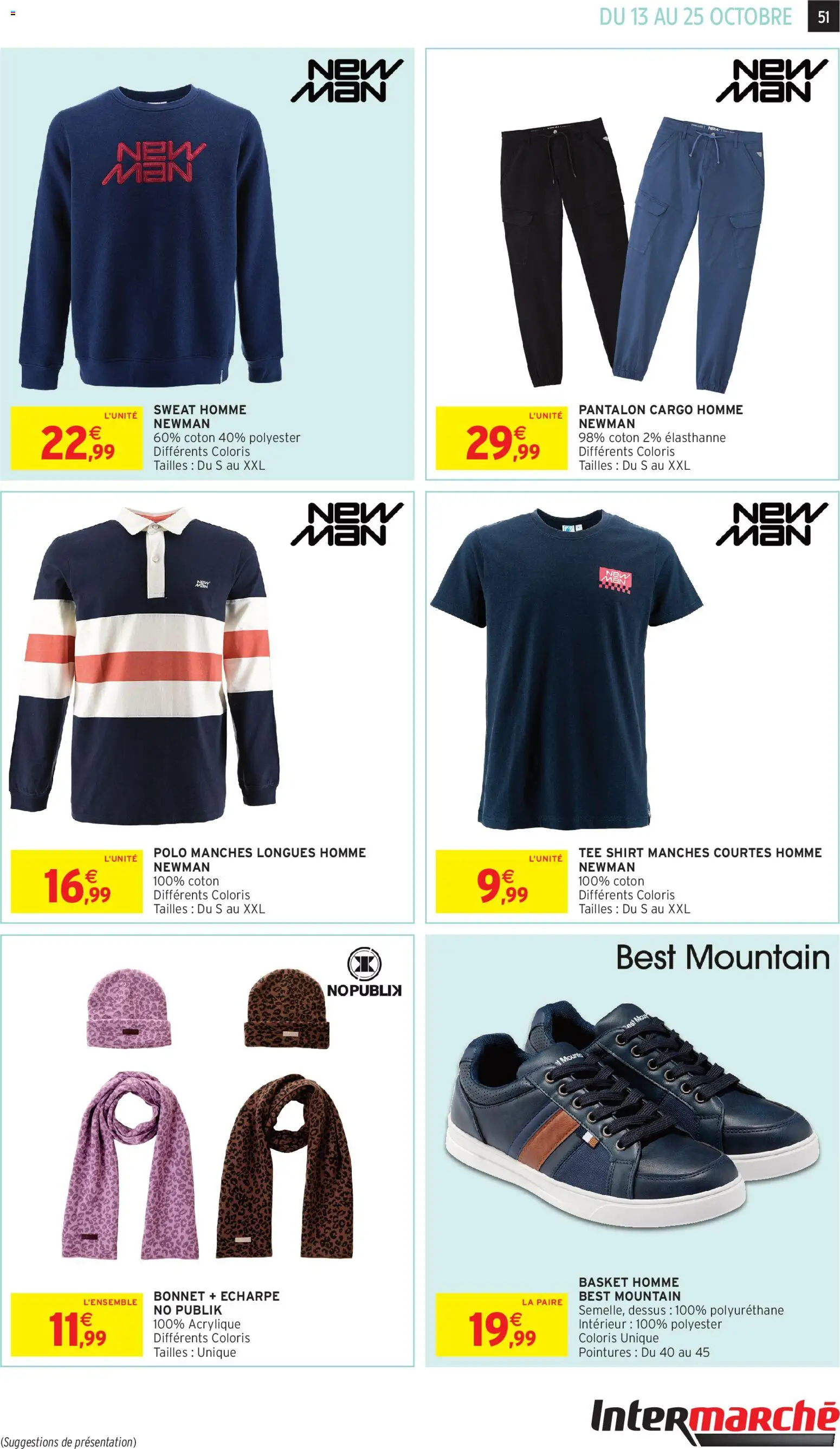 {H1} | Page: 43 | Produits: Bonnet, Écharpe, Pantalon cargo, Pantalon cargo homme