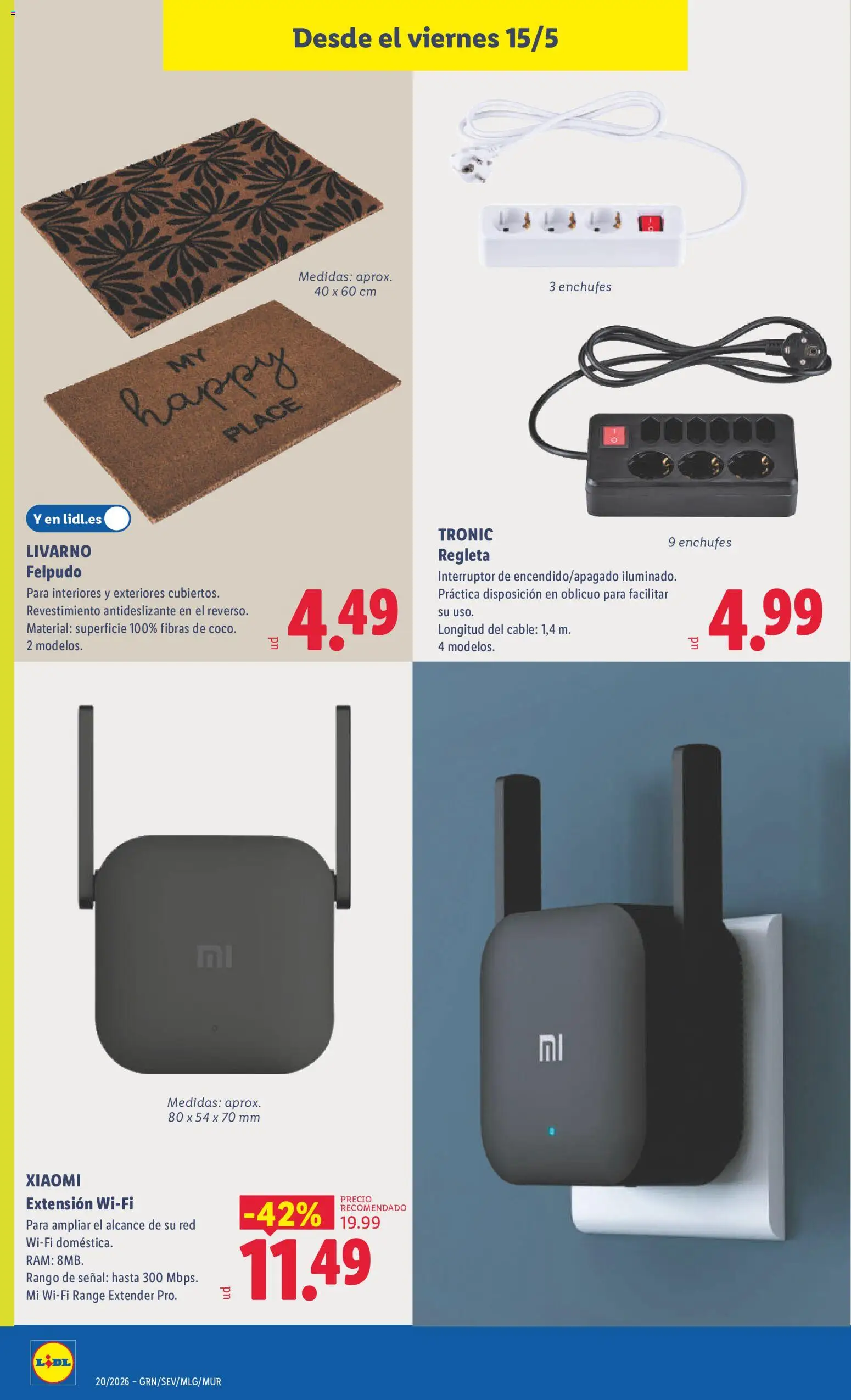 Lidl folleto de bazar │ válido desde el 11.05.2026 | Página: 34 | Productos: Cable, Felpudo