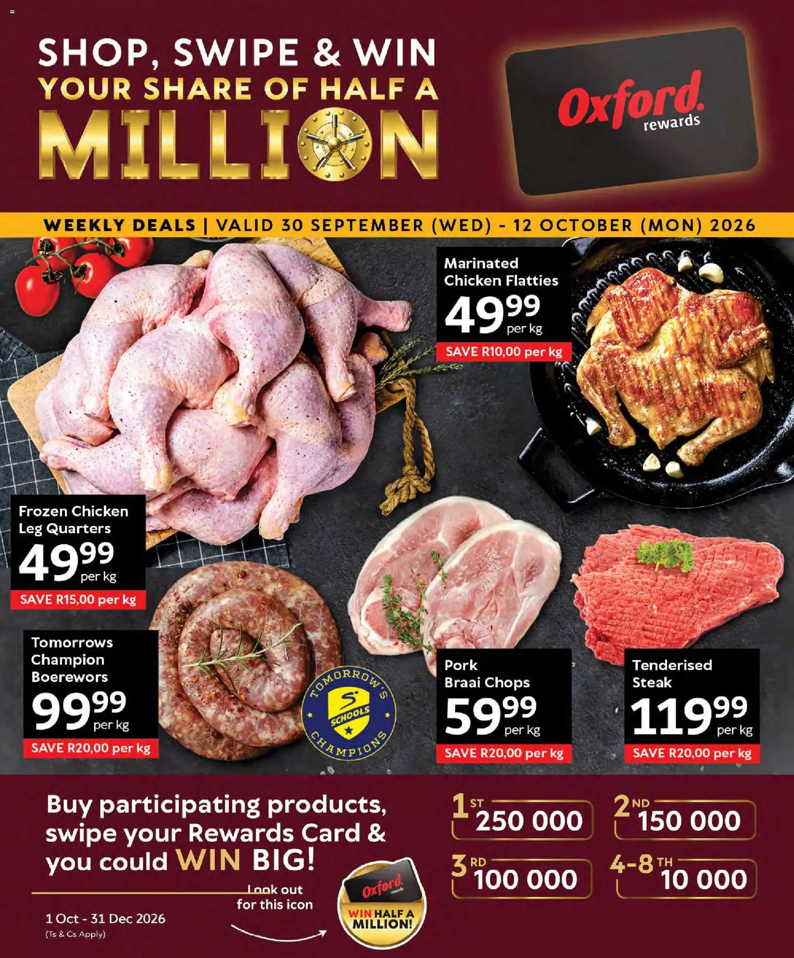 New Oxford Freshmarket catalogue – valid from 30/09/2026 | Page: 1 | Products: Steak, Frozen chicken, Chicken, Pork