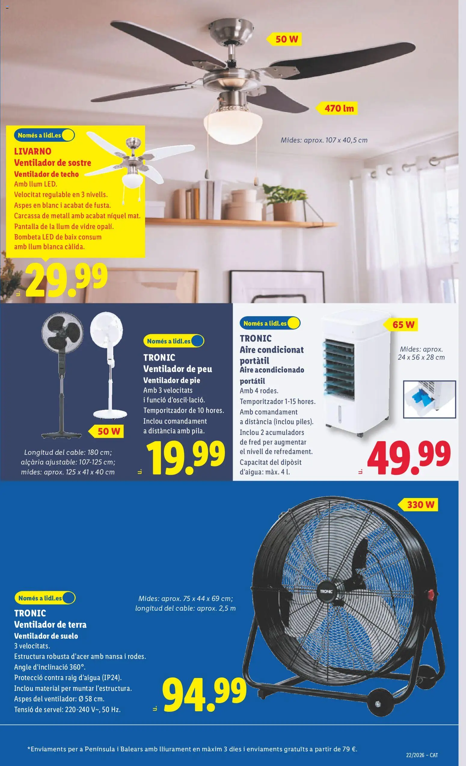 Lidl folleto de bazar │ válido desde el 25.05.2026 | Página: 3 | Productos: Cable, Aire acondicionado, Ventilador, Ventilador de pie