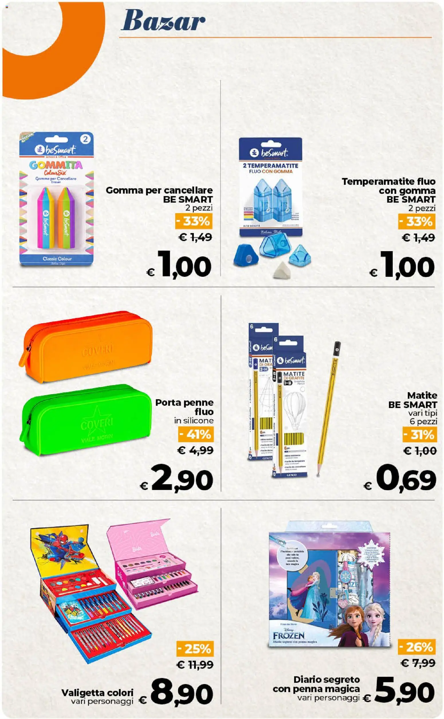 Volantino Ipercoop del 01/09/2026 | Pagina: 52 | Prodotti: Temperamatite, Silicone, Penne, Valigetta