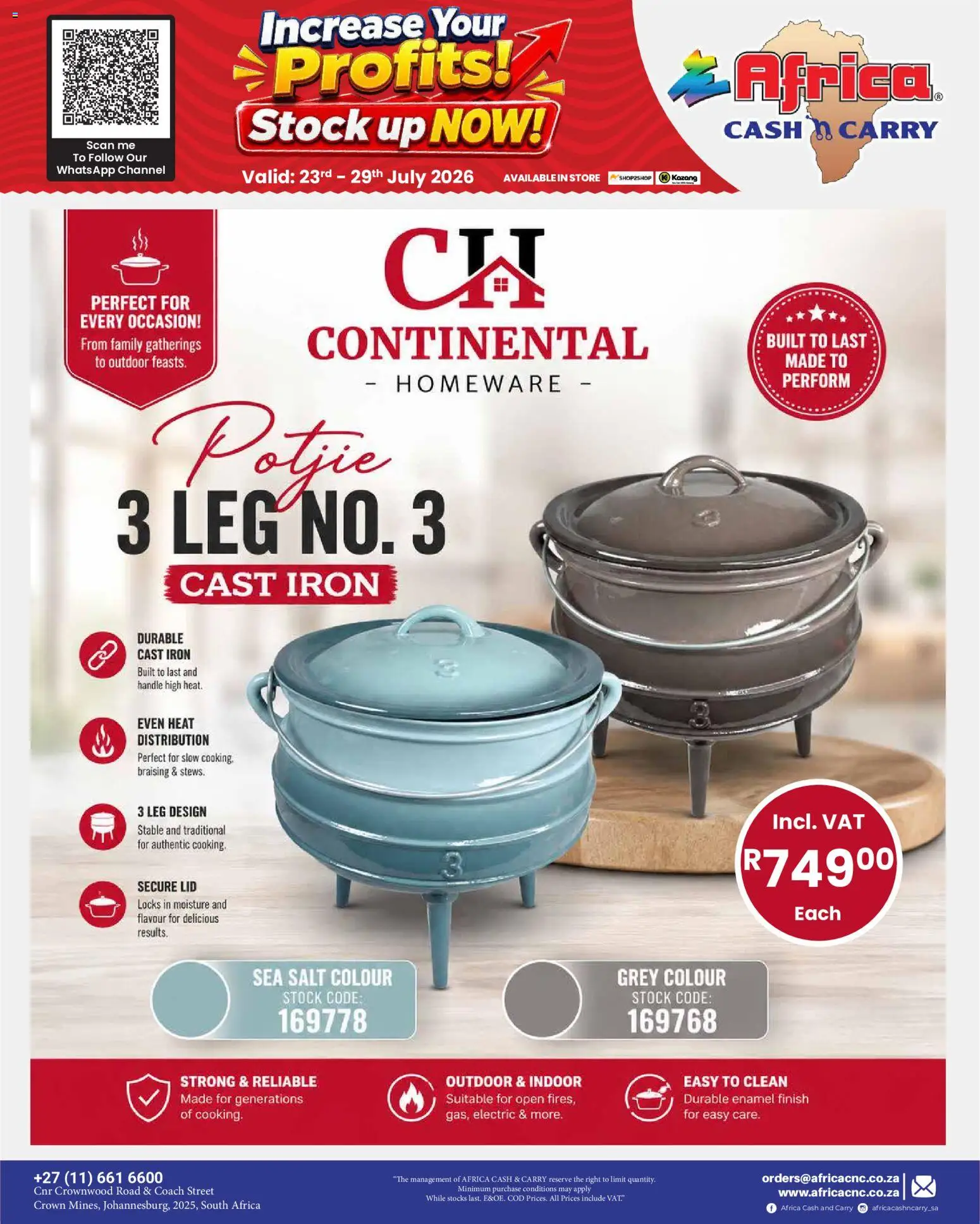 New Africa Cash & Carry catalogue – valid from 23/07/2026 | Page: 45 | Products: Iron, Stock, Enamel, Salt