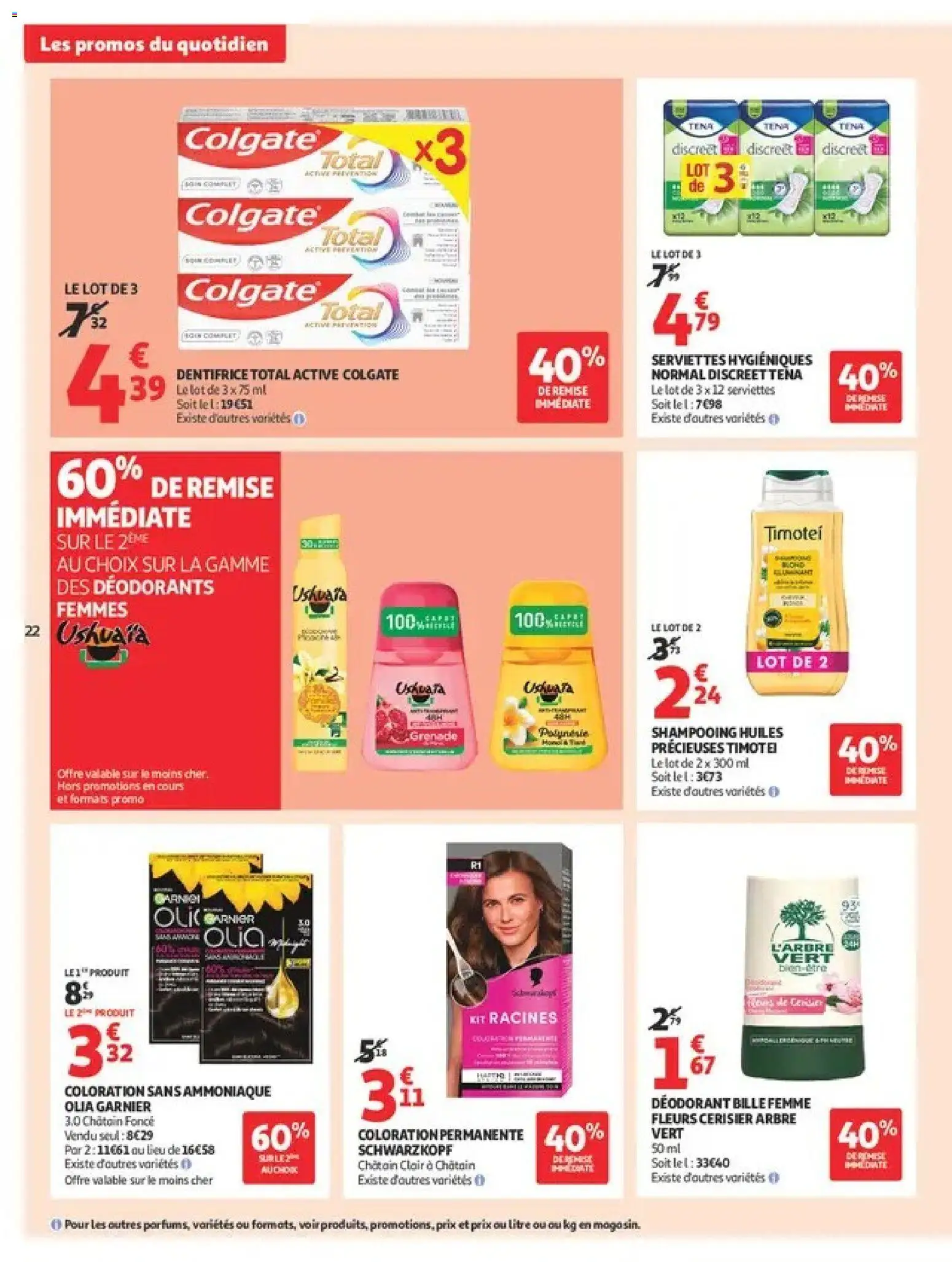 {H1} | Page: 22 | Produits: Fleurs, Schwarzkopf, Déodorant, Grenade