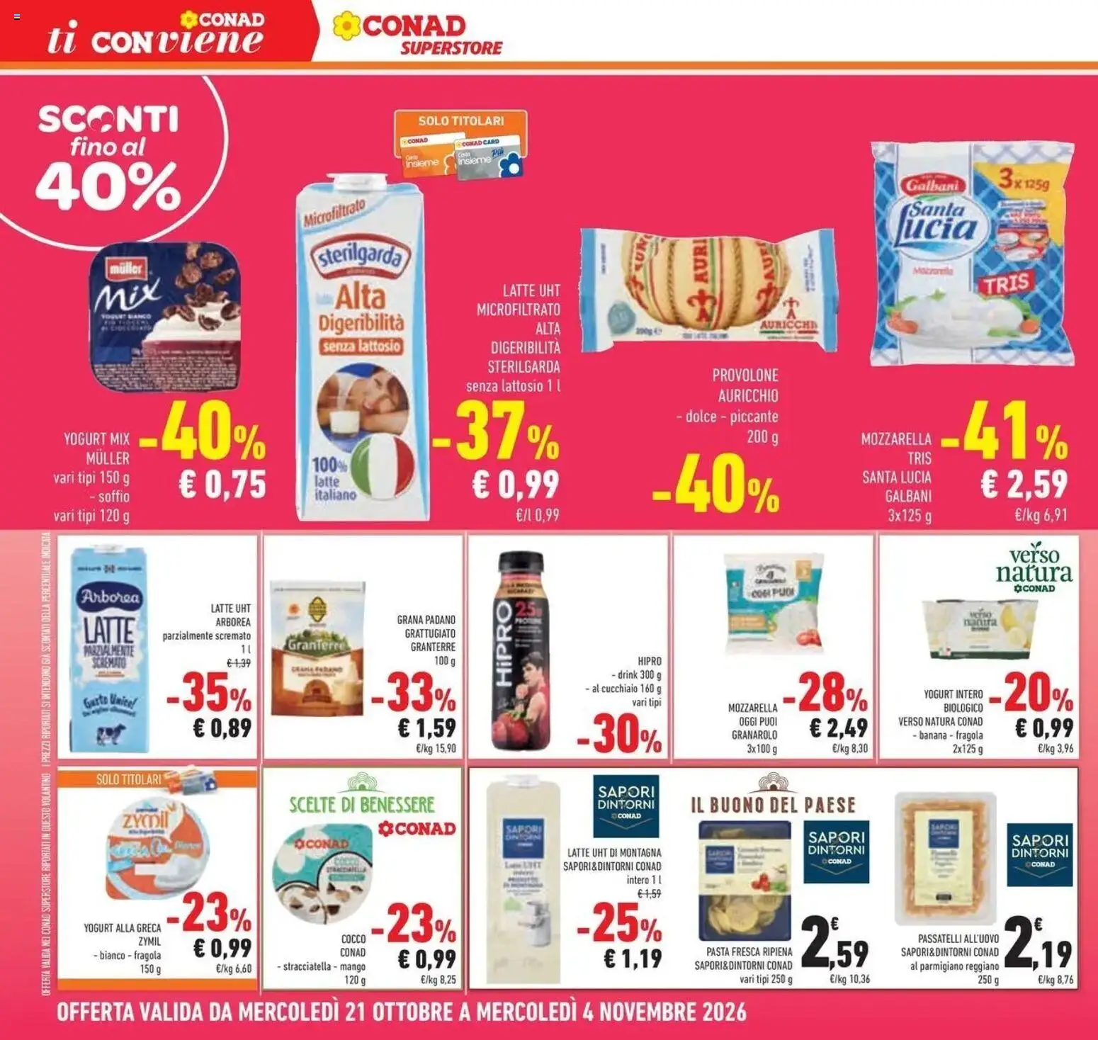 Anteprima volantino Conad dal 21/10/2026 prossima settimana | Pagina: 30