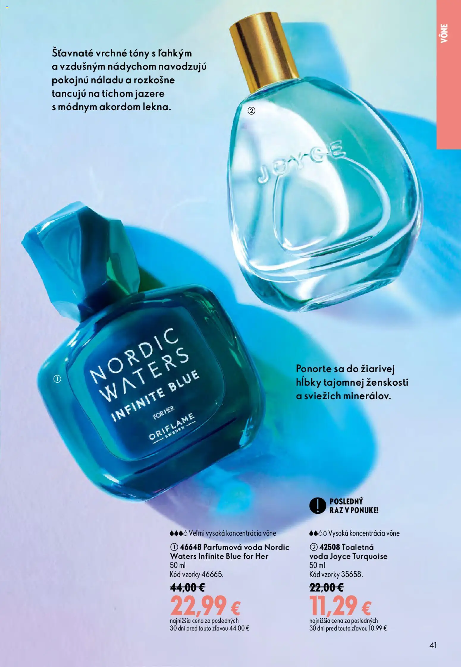 Nové Oriflame akcie – leták je platný od 19.08.2026 | Strana: 41 | Produkty: Voda
