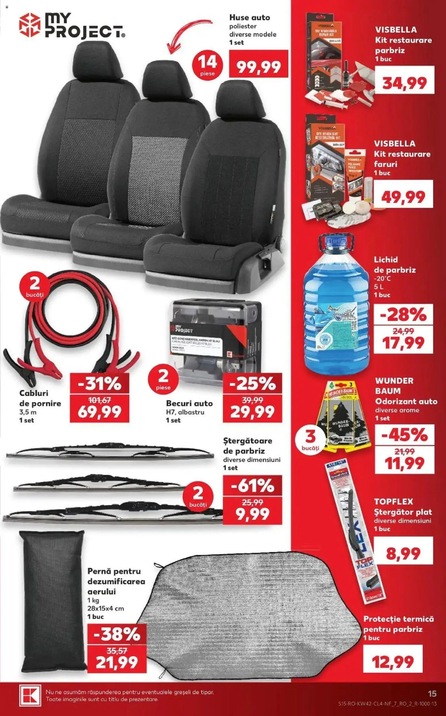 Kaufland Constanța 14.10.2026 - Revista si Oferta | Pagină: 15 | Produse: Parbriz, Lichid de parbriz, Pernă
