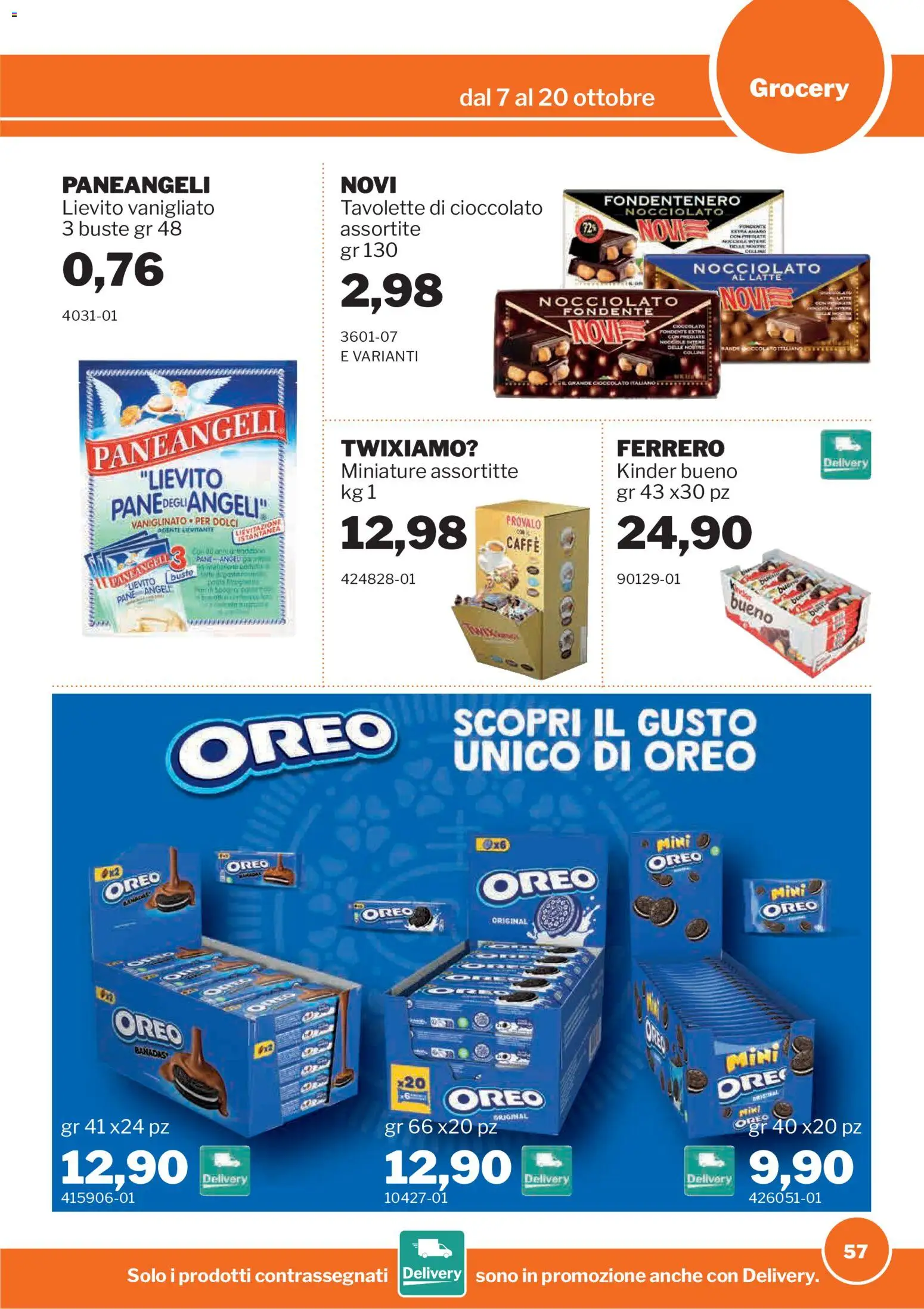 Volantino Sogegross del 07/10/2026 | Pagina: 57 | Prodotti: Nocciole, Dolci, Oreo, Lievito