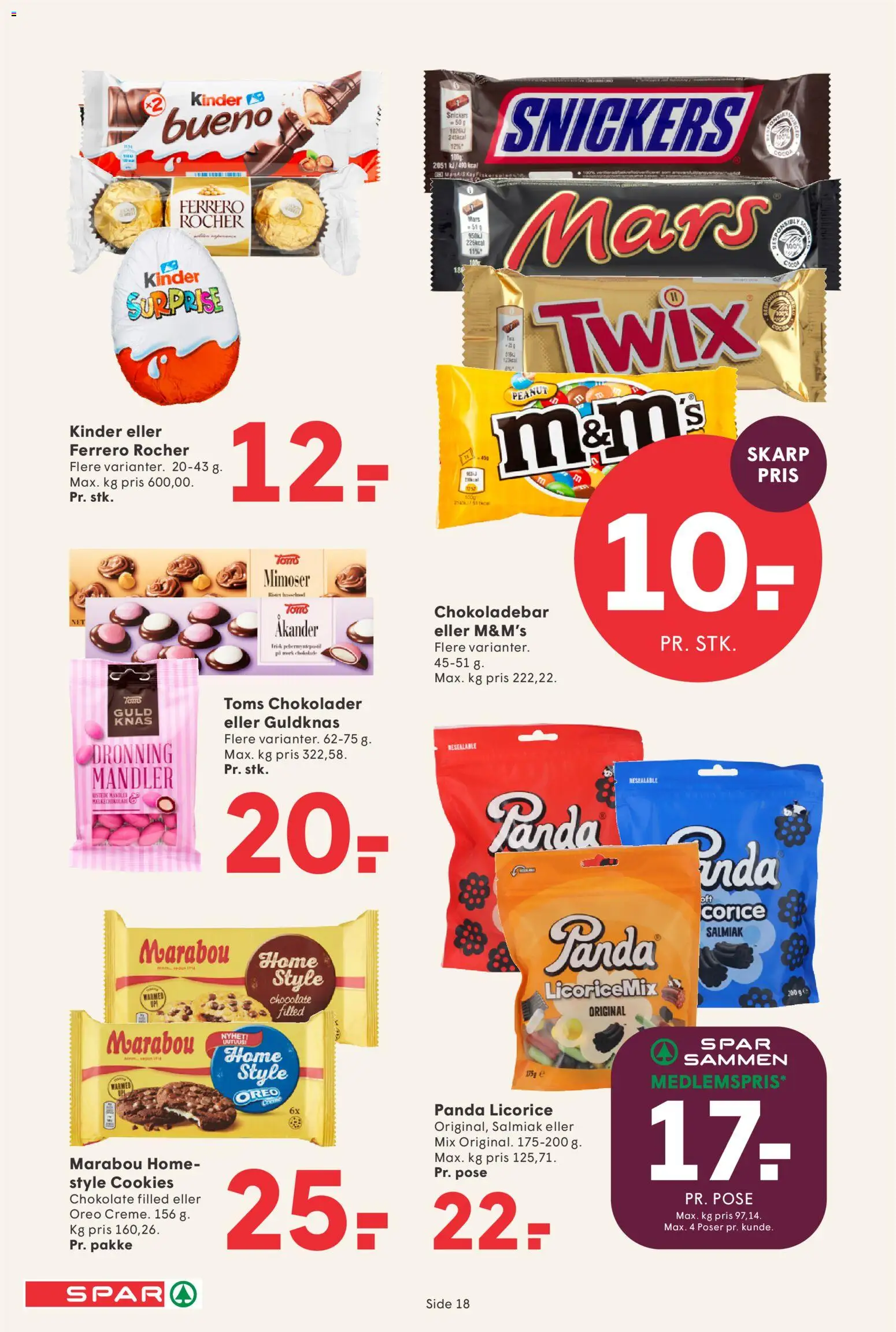 Spar tilbudsavis – gyldig fra 04/09/2026 | Side: 20 | Produkter: Cookies, Mandler, Oreo