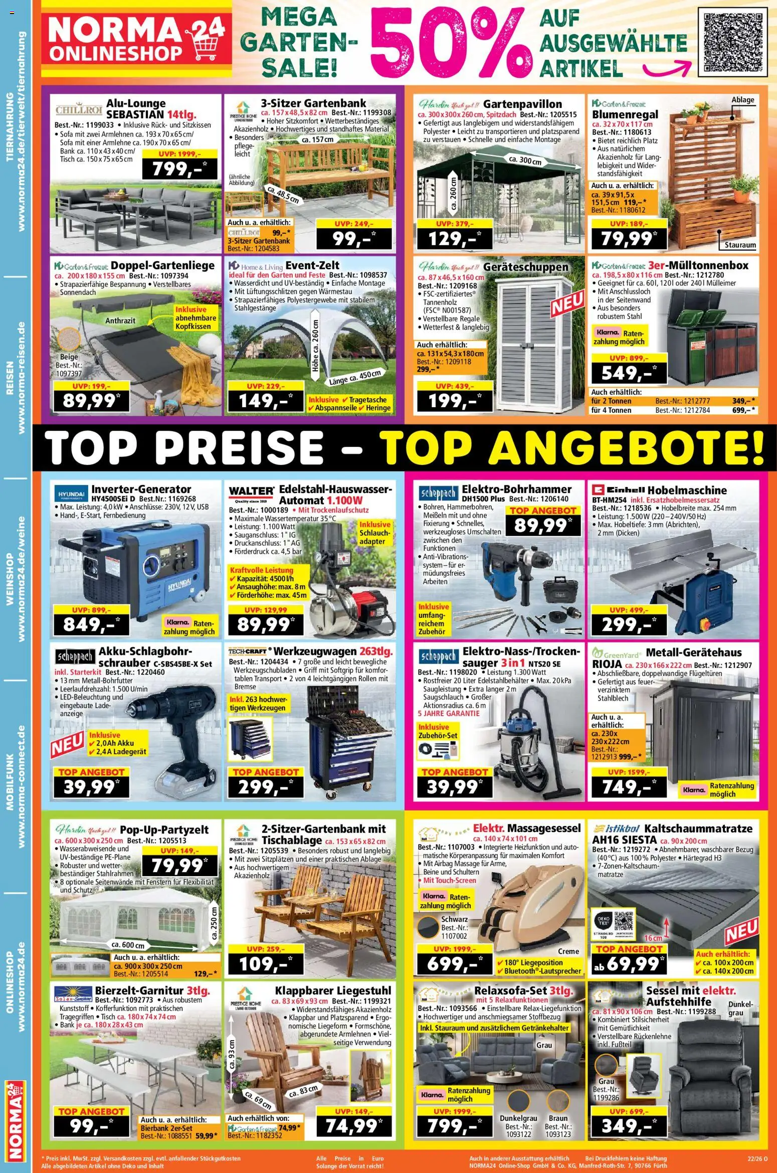 Norma Prospekt 	 – gültig ab 26.05.2026 | Seite: 19 | Produkte: Adapter, Sessel, Liegestuhl, Ladegerät