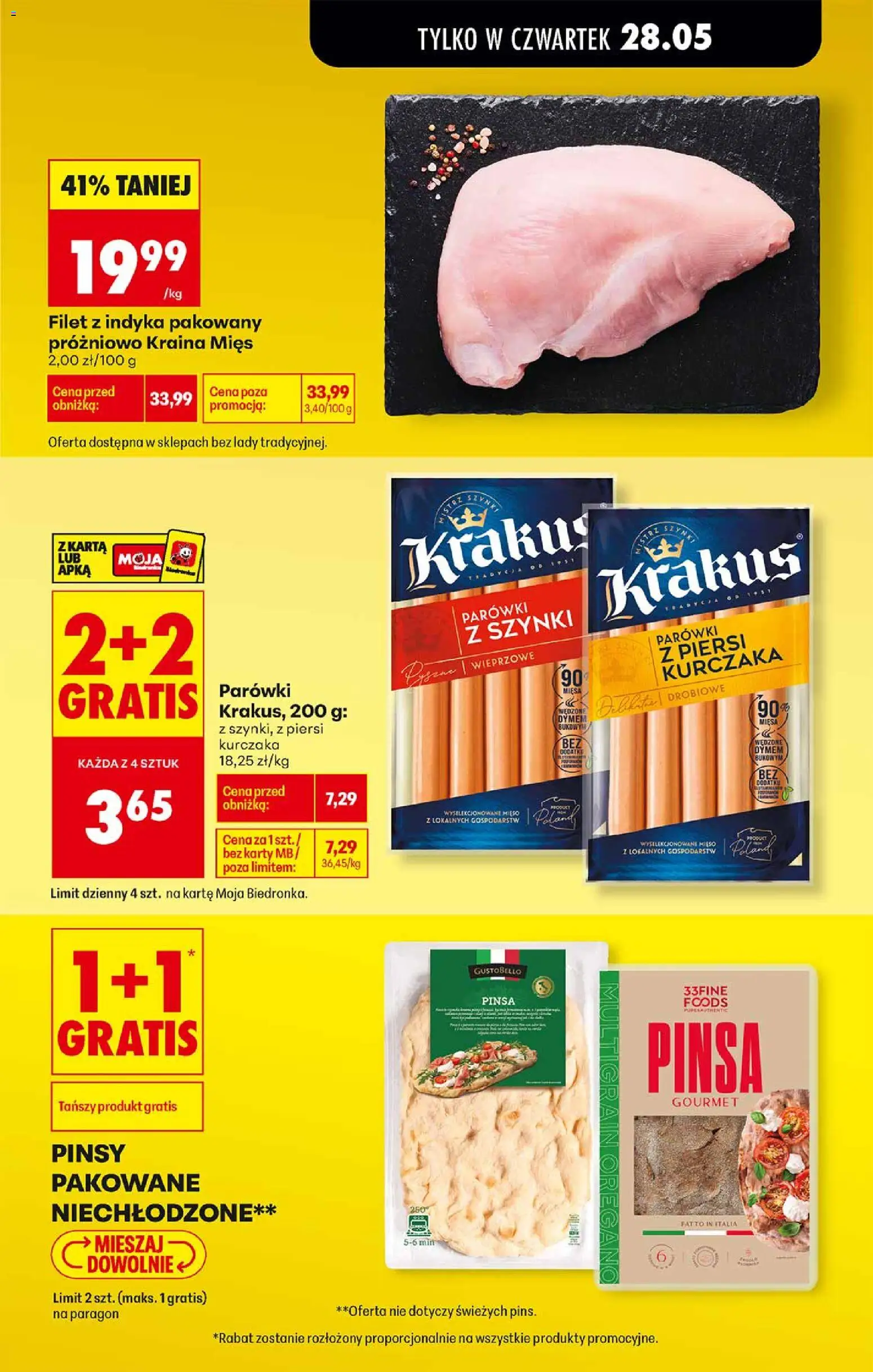 Biedronka gazetka od środy od 27.05.2026 | Strona: 19 | Produkty: Kraina mięs, Parówki z szynki, Parówki wieprzowe, Parówki