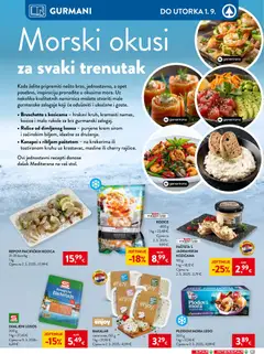 Spar Katalog - Pregled kataloga iz trgovine Spar, vrijedi od 26.08.2026 | Stranica: 10 | Proizvodi: Dimljeni losos, Plodovi mora, Bakalar, Bruschette