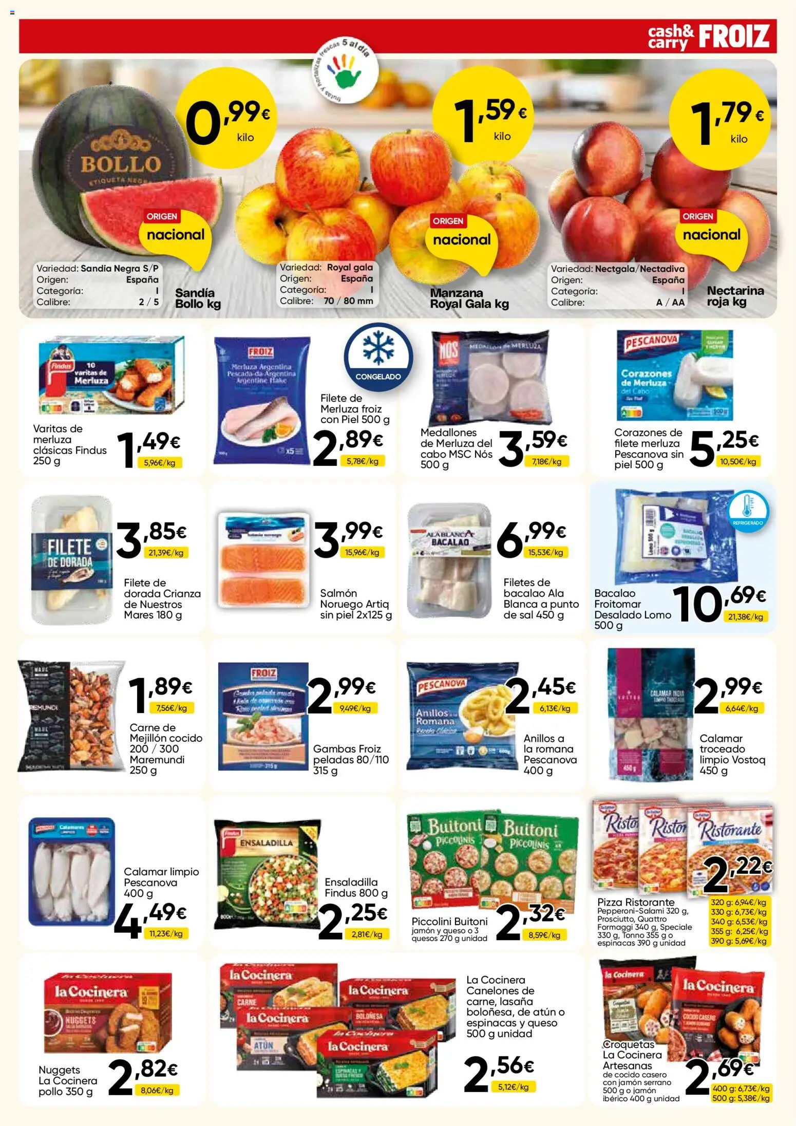 Froiz - Folleto Cash │ válido desde el 27/08/2026 | Página: 9 | Productos: Ensaladilla, Jamón, Sandía, Nuggets