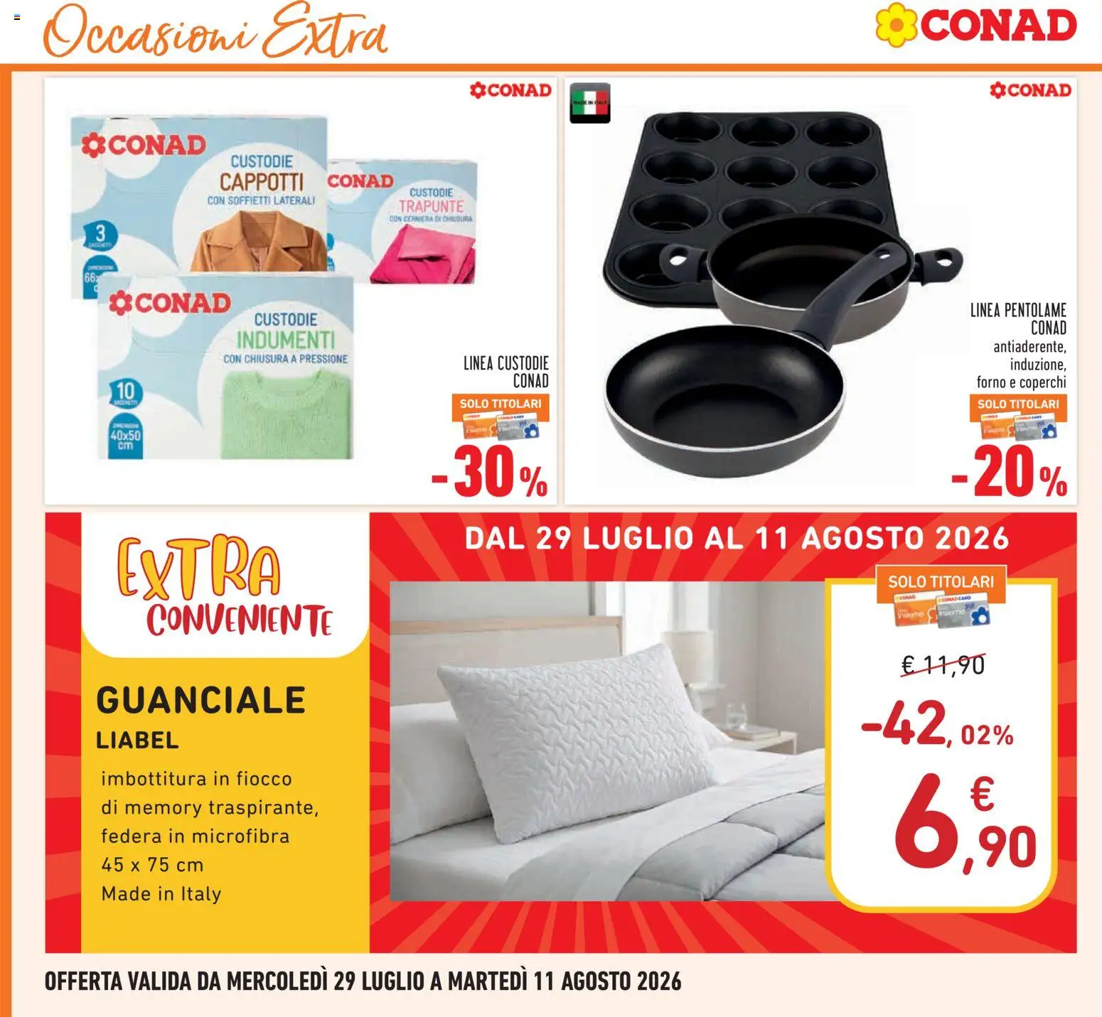Volantino Conad del 29/07/2026 | Pagina: 20 | Prodotti: Forno, Federa, Guanciale