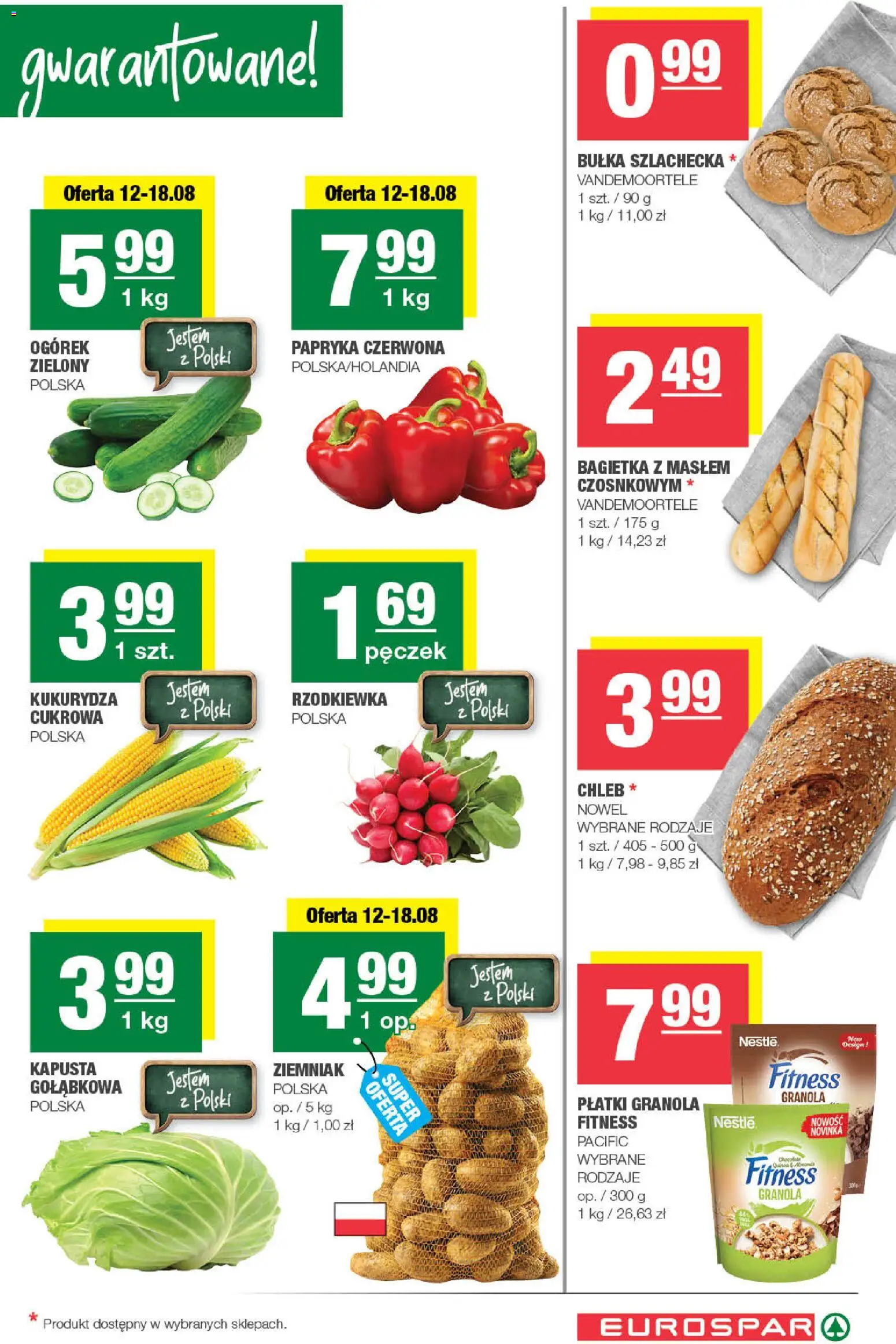 Spar gazetka - Eurospar od 12.08.2026 | Strona: 3 | Produkty: Płatki granola, Bułka, Chleb, Płatki