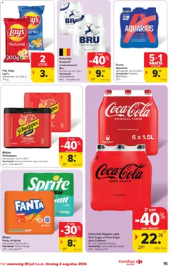 Carrefour market folder week 31 - Voorbeeld van een folder van Carrefour market, geldig van 29/07/2026 | Pagina: 15 | Producten: Fanta, Frisdrank, Chips, Mineraalwater