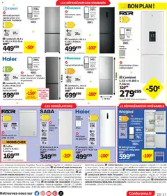 Conforama - Prévisualisation de Conforama catalogue valide à partir de 27/10/2026 | Page: 59 | Produits: Congélateur armoire, Réfrigérateur, Armoire, Distributeur