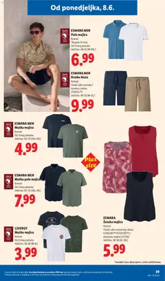 ESMARA MEN Polo majica, Komad 'Regular fit' kroj Od čistog pamuka Veličine: 48-62 (M-XXL)* - Pregled kataloga iz trgovine Lidl, vrijedi od 08.06.2026 | Stranica: 39
