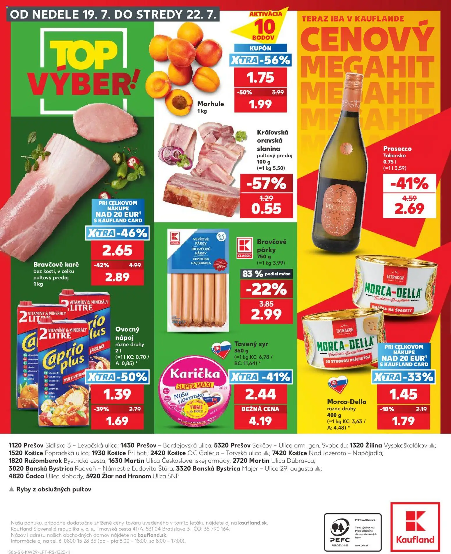 Nové Kaufland akcie – leták je platný od 16.07.2026 | Strana: 86 | Produkty: Ryby, Párky, Marhule, Špagety