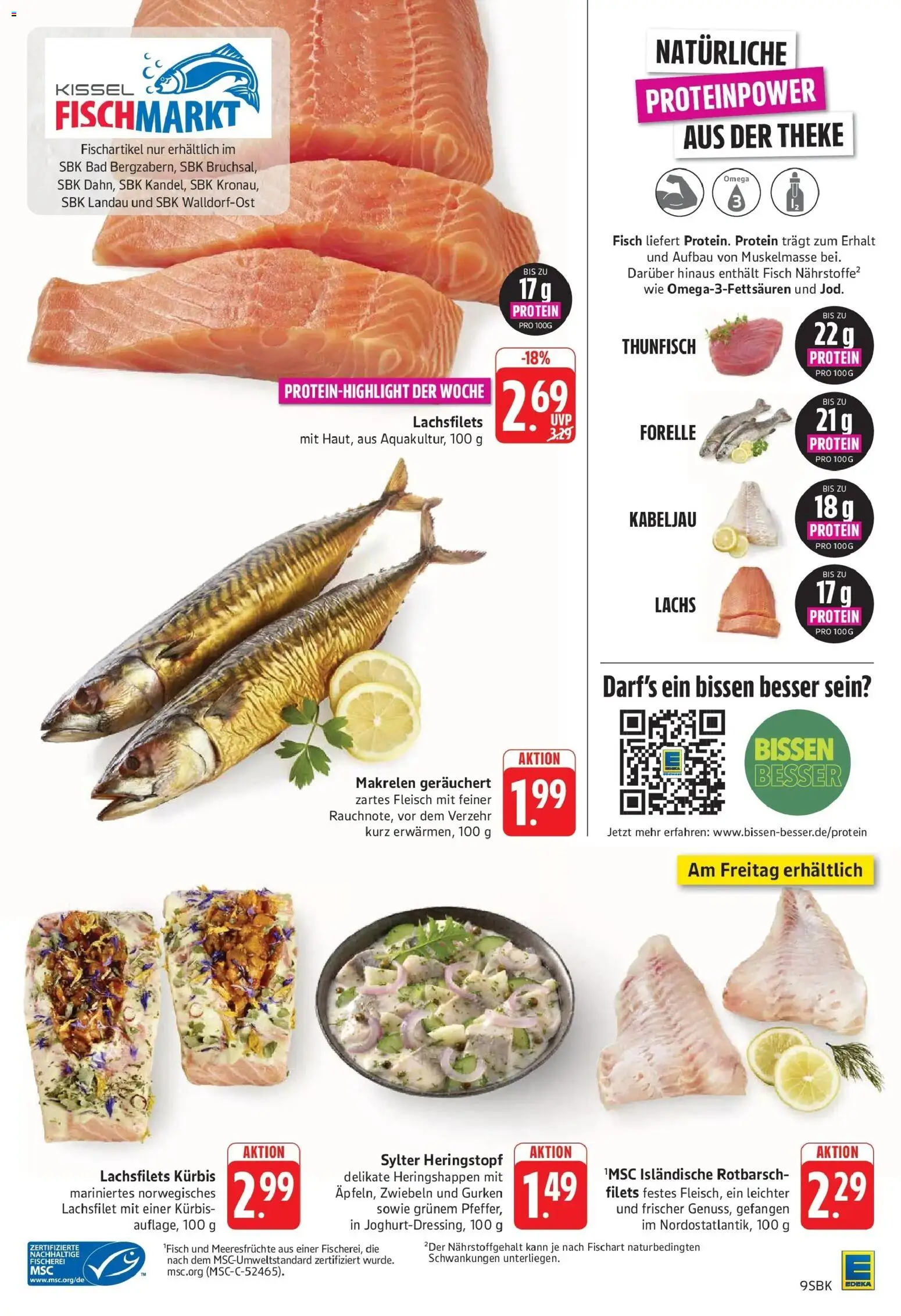 Edeka Prospekt Bruchsal (ab 28.09.2026) » Angebote Online | Seite: 9 | Produkte: Fisch, Meeresfrüchte, Fleisch, Gurken