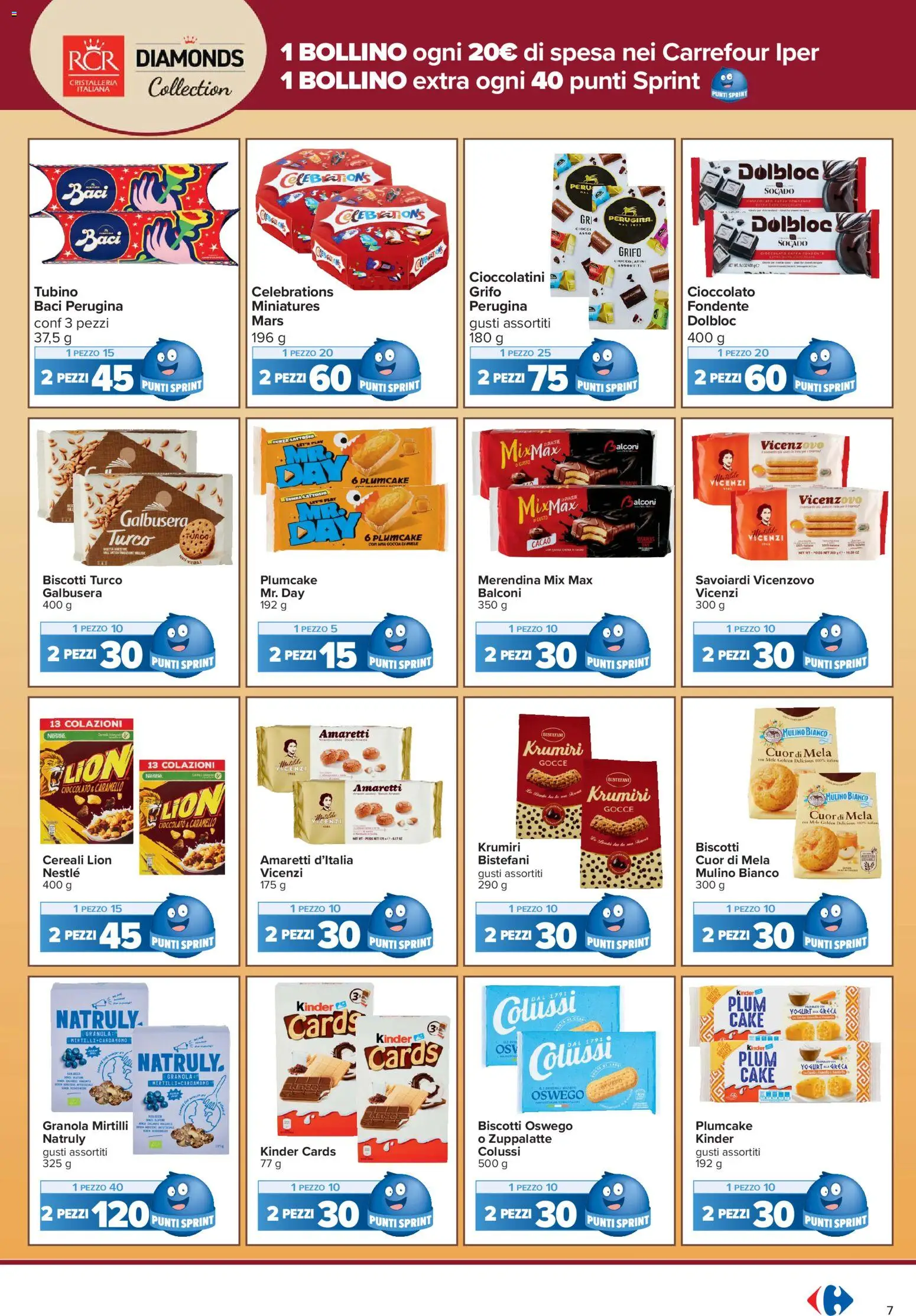 Volantino Carrefour del 15/09/2026 | Pagina: 7 | Prodotti: Cioccolato, Cereali, Cacao, Cioccolatini