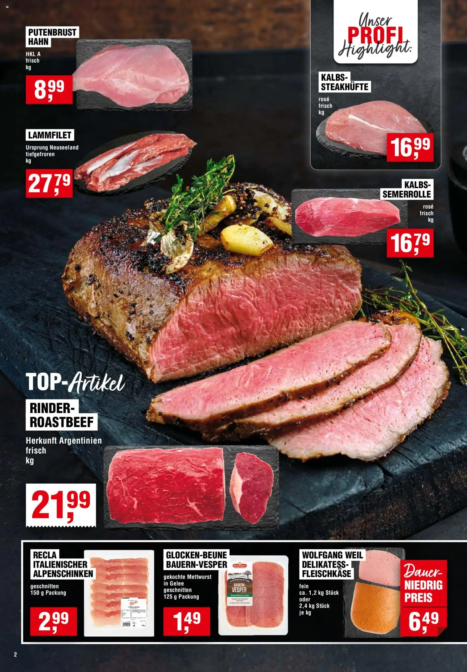 Handelshof Prospekt – gültig ab 12.11.2026 | Seite: 2 | Produkte: Putenbrust, Roastbeef