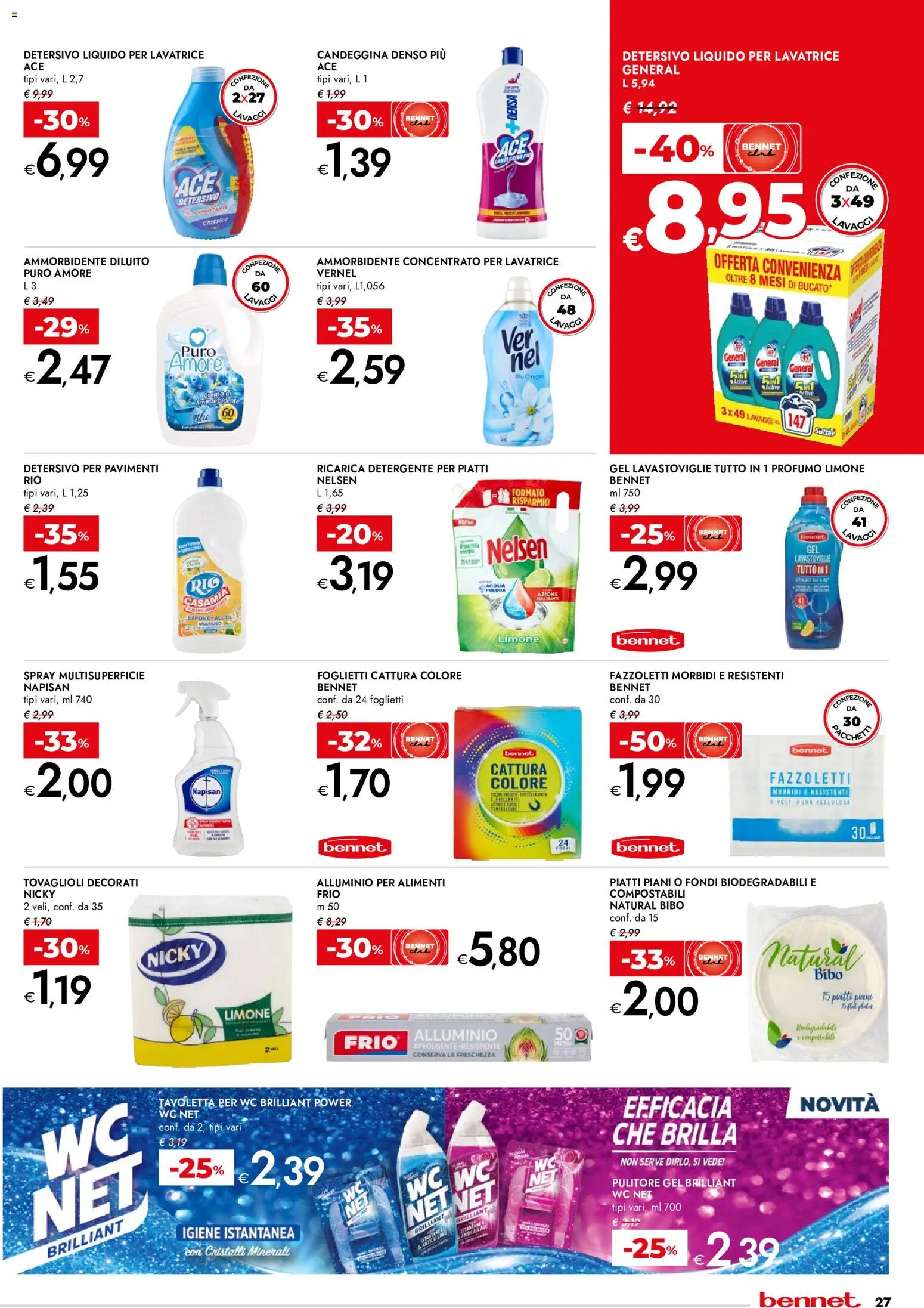 Volantino bennet del 21.05.2026 | Pagina: 27 | Prodotti: Ammorbidente, Acqua, Alluminio, Profumo
