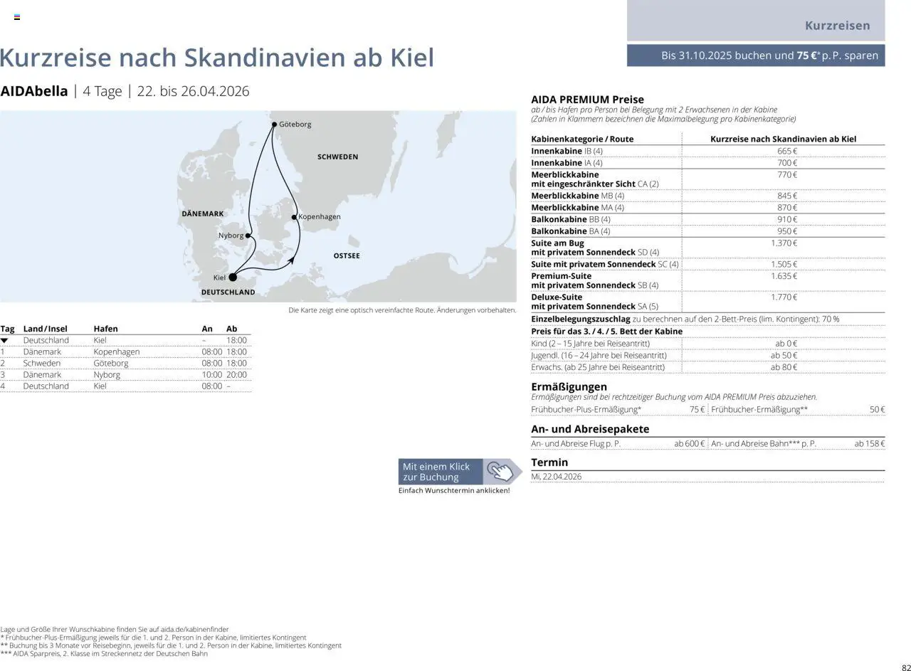 Aida Sommer 2026 – gültig ab 01.03.2026 | Seite: 82 | Produkte: Bett
