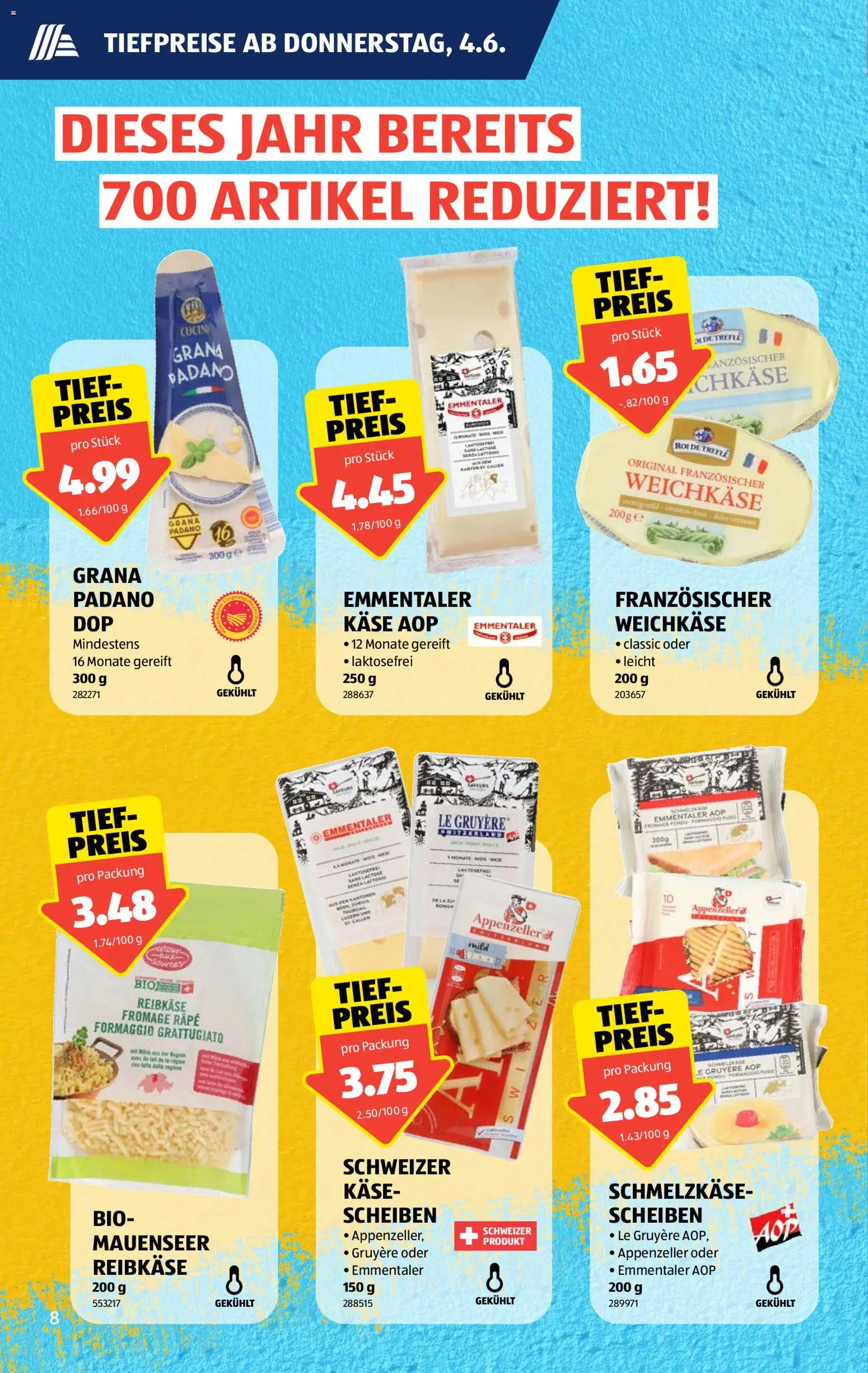 Aldi aktionen – gültig ab 04.06.2026 | Seite: 8 | Produkte: Käse