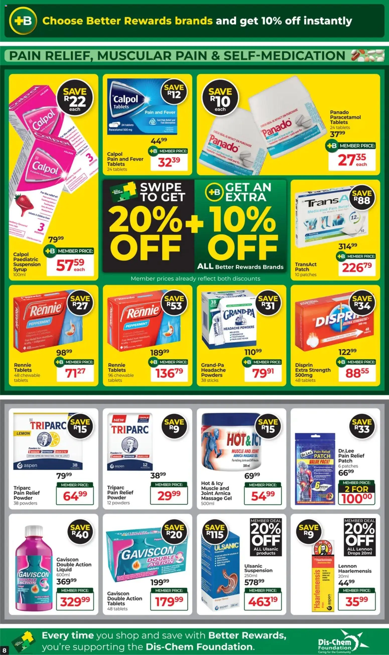 New Dis-Chem catalogue – valid from 11/08/2026 | Page: 7 | Products: Foundation, Powder, Syrup, Lemon