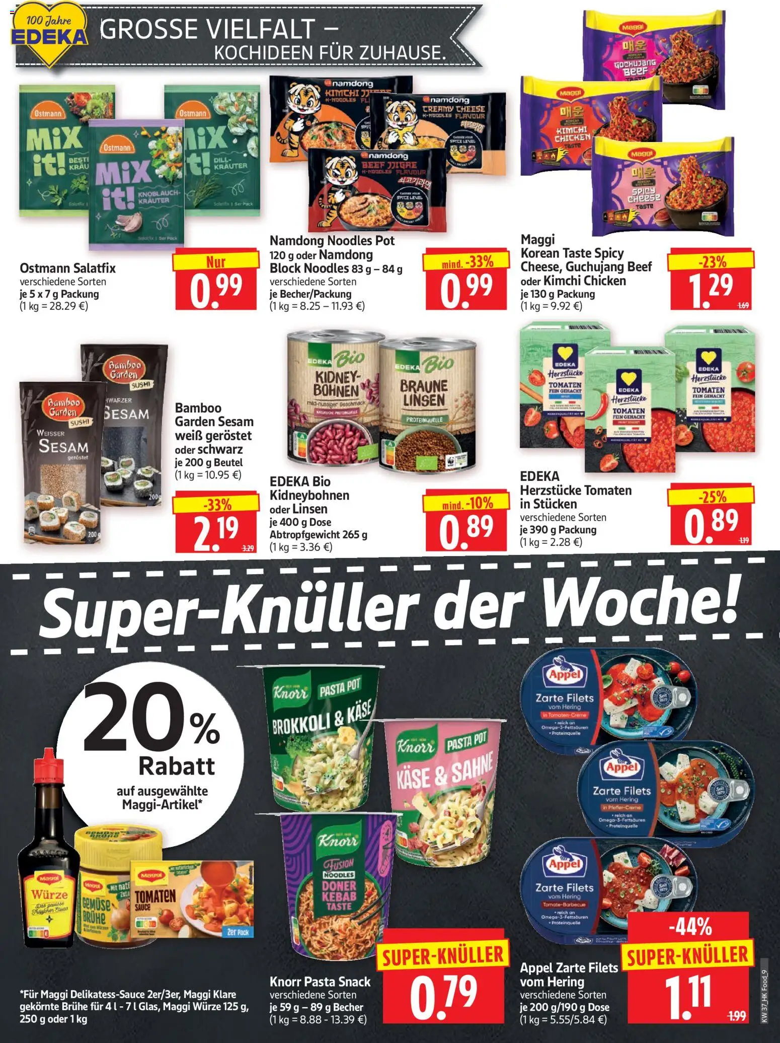 HERKULES Prospekt – gültig ab 07.09.2026 | Seite: 9 | Produkte: Knorr, Brühe, Pasta, Sahne