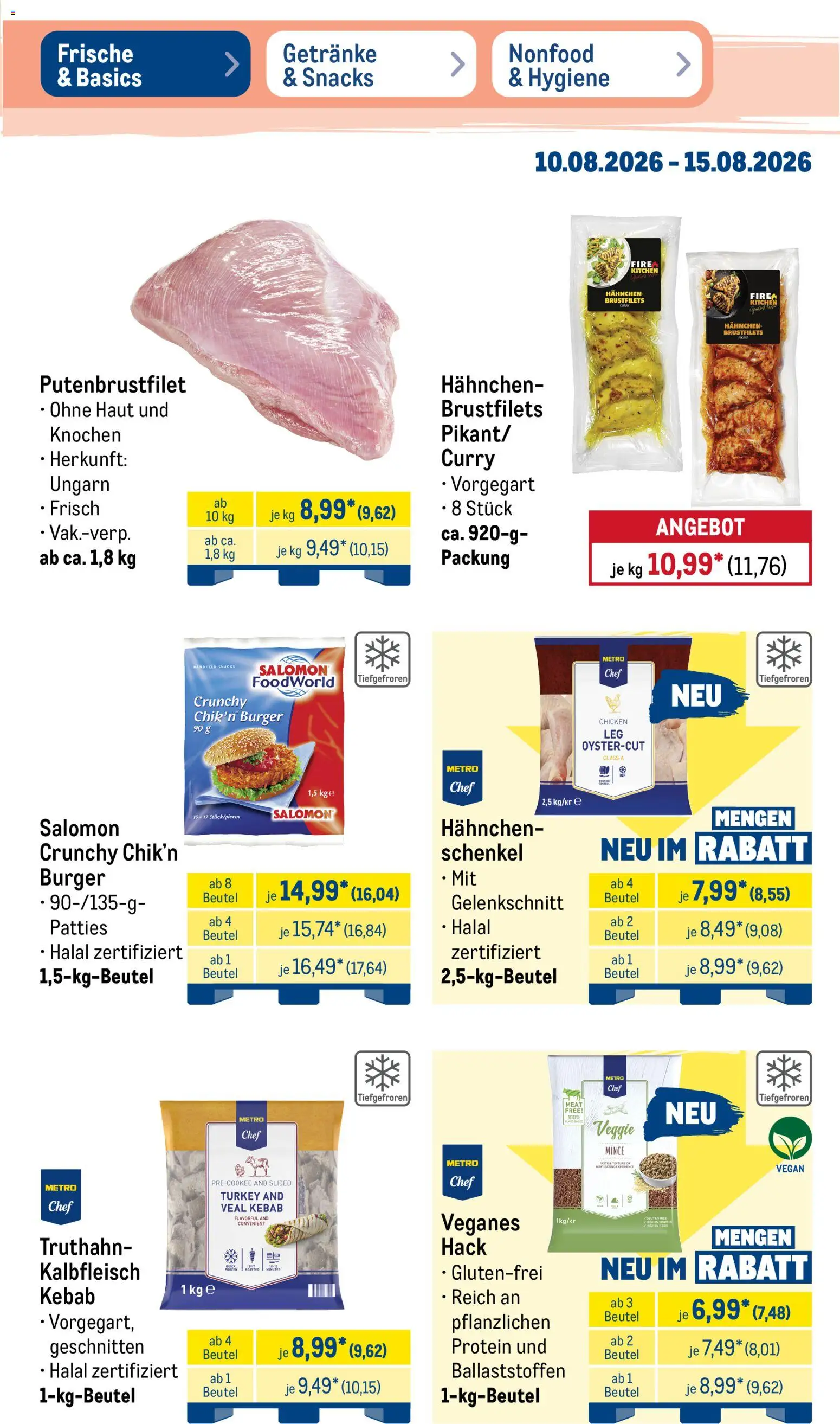 Metro NonFood-Angebote – gültig ab 10.08.2026 | Seite: 35 | Produkte: Hahnchen, Burger